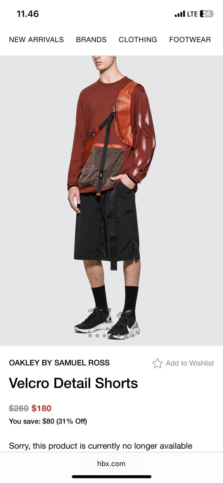 Oakley × Samuel Ross Oakley x Samuel Ross Blackout Oversized Track Short Size US 34 / EU 50 - 12 Thumbnail