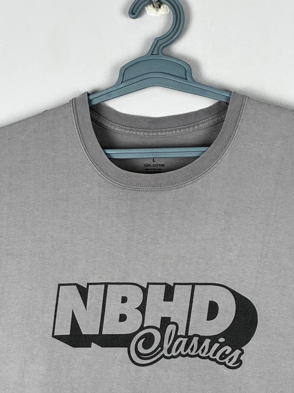 Neighborhood Neighborhood Grey Streetwear Big Logo T Shirt Size US L / EU 52-54 / 3 - 4 Thumbnail