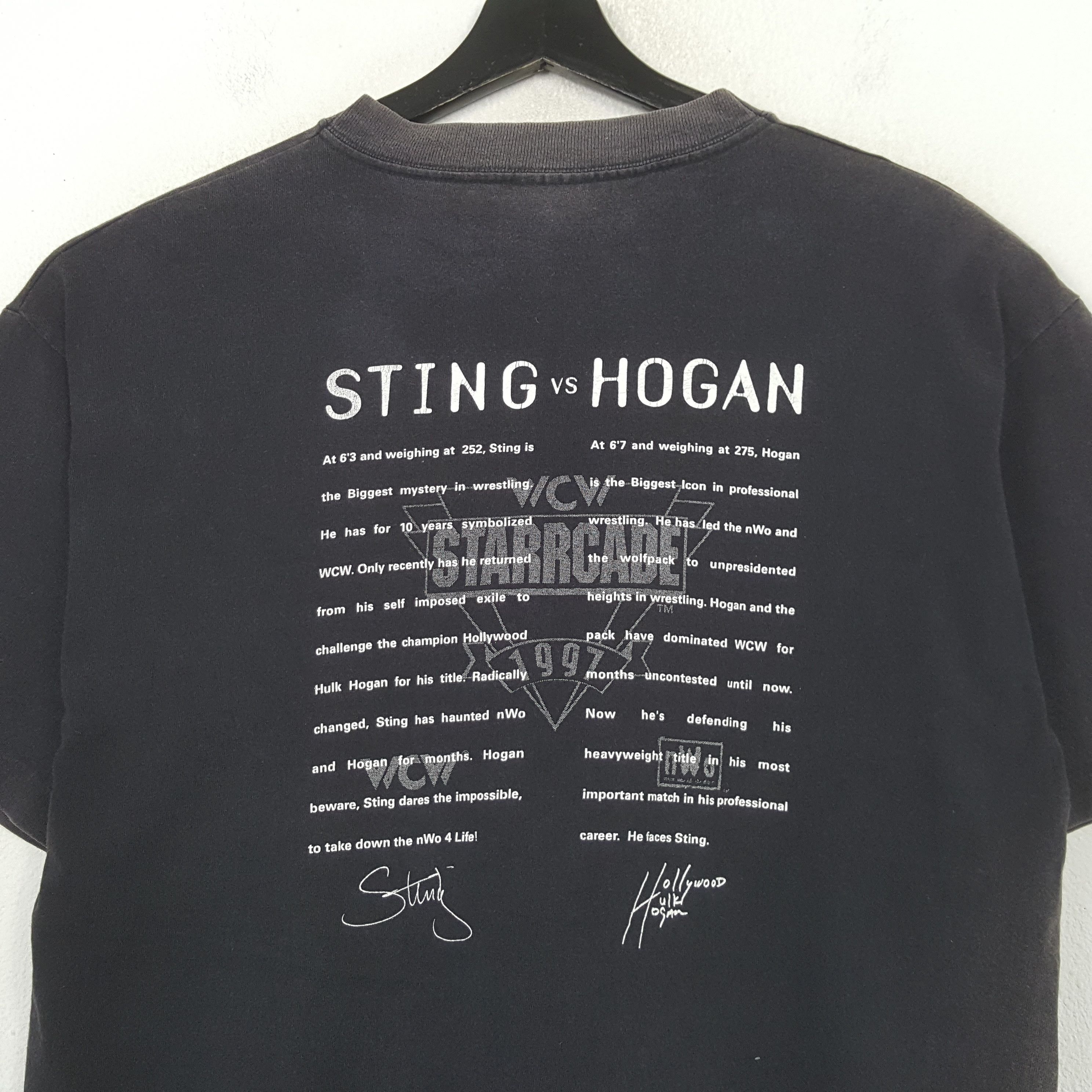 WCW/nWo WCW 1997 Sting Vs Hogan Vintage Tshirt RR26 Size US L / EU 52-54 / 3 - 4 Thumbnail