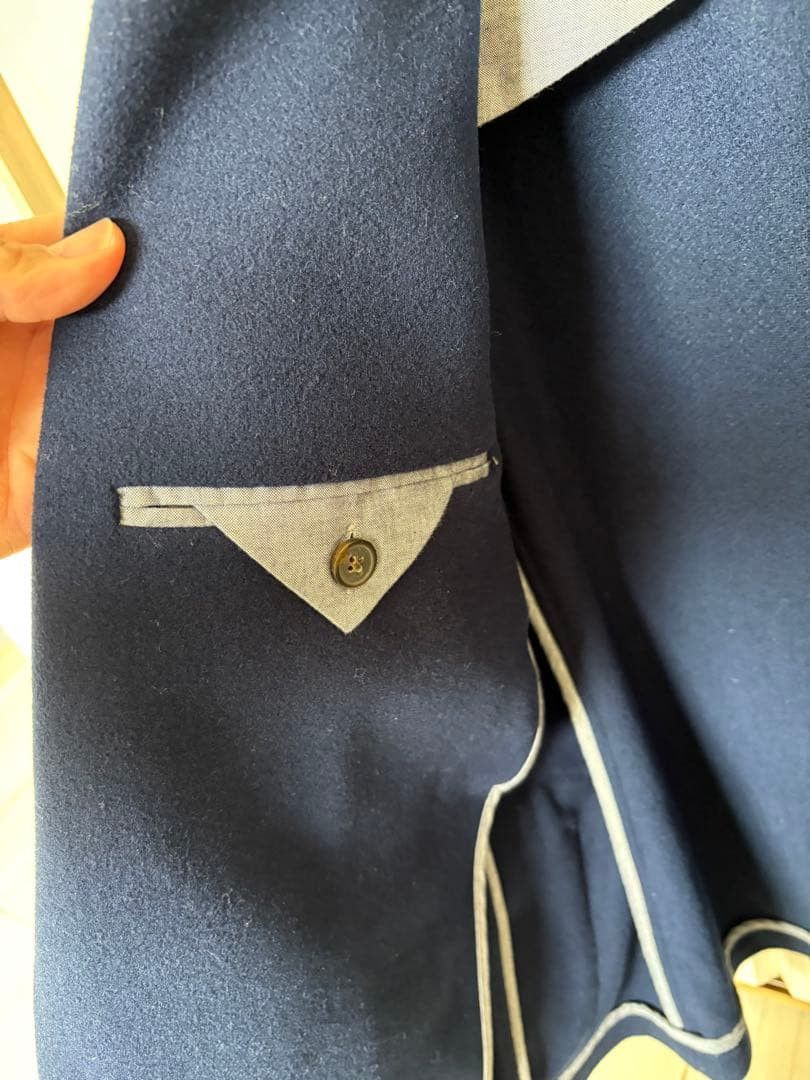 Taylor Stitch Telegraph Jacket in Navy Boiled Wool Size 38R - 6 Thumbnail