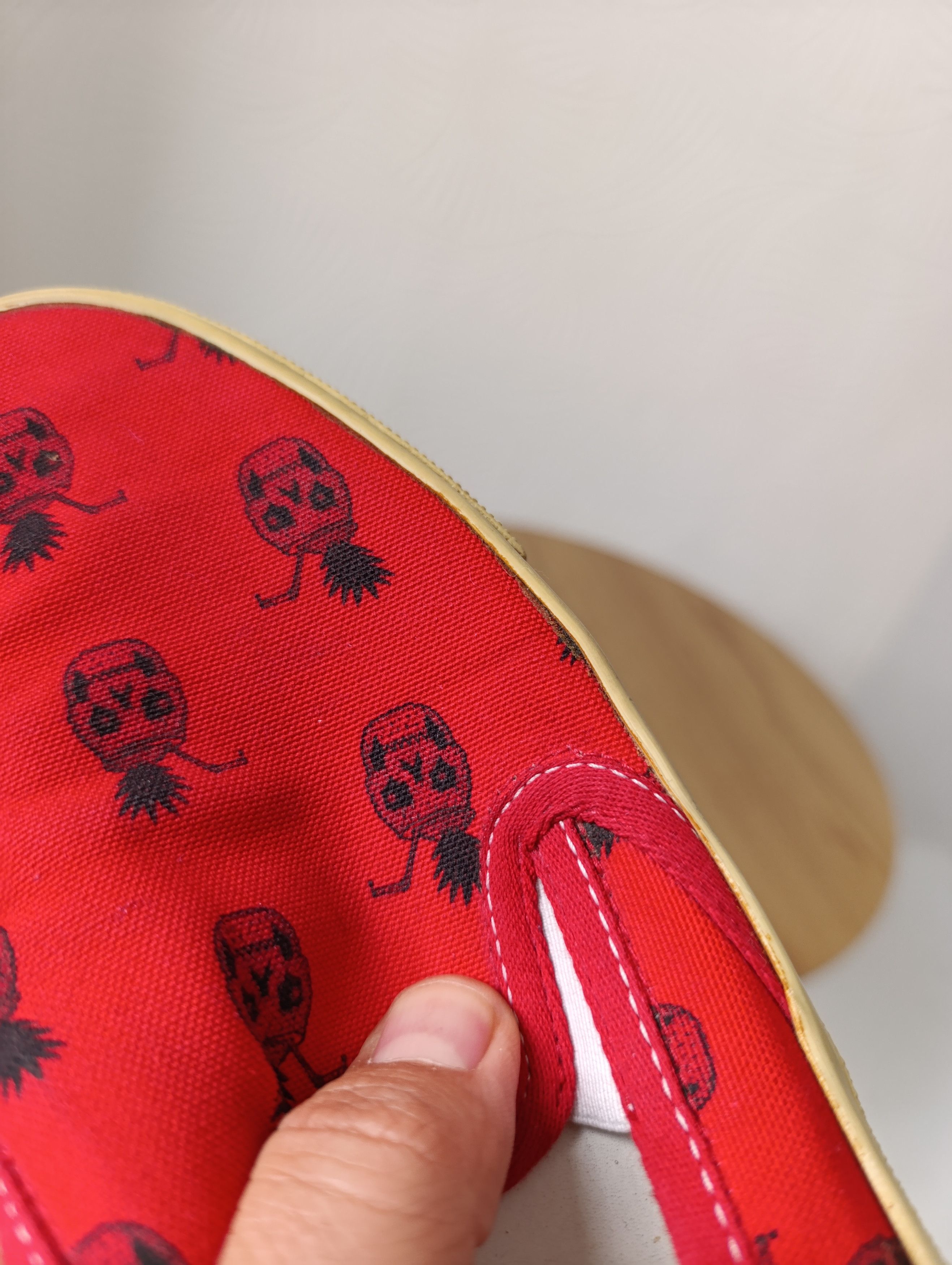 Saint Laurent Paris SAINT LAURENT RED SKULL PINEAPPLE SLIP-ON SNEAKERS Size US 7.5 / IT 37.5 - 20 Thumbnail