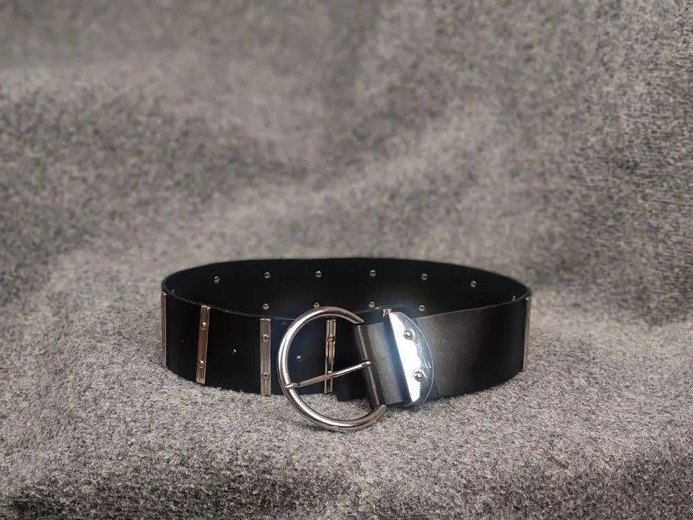The Kooples The Kooples Design voluminous leather belt with metal logos Size ONE SIZE - 1 Thumbnail