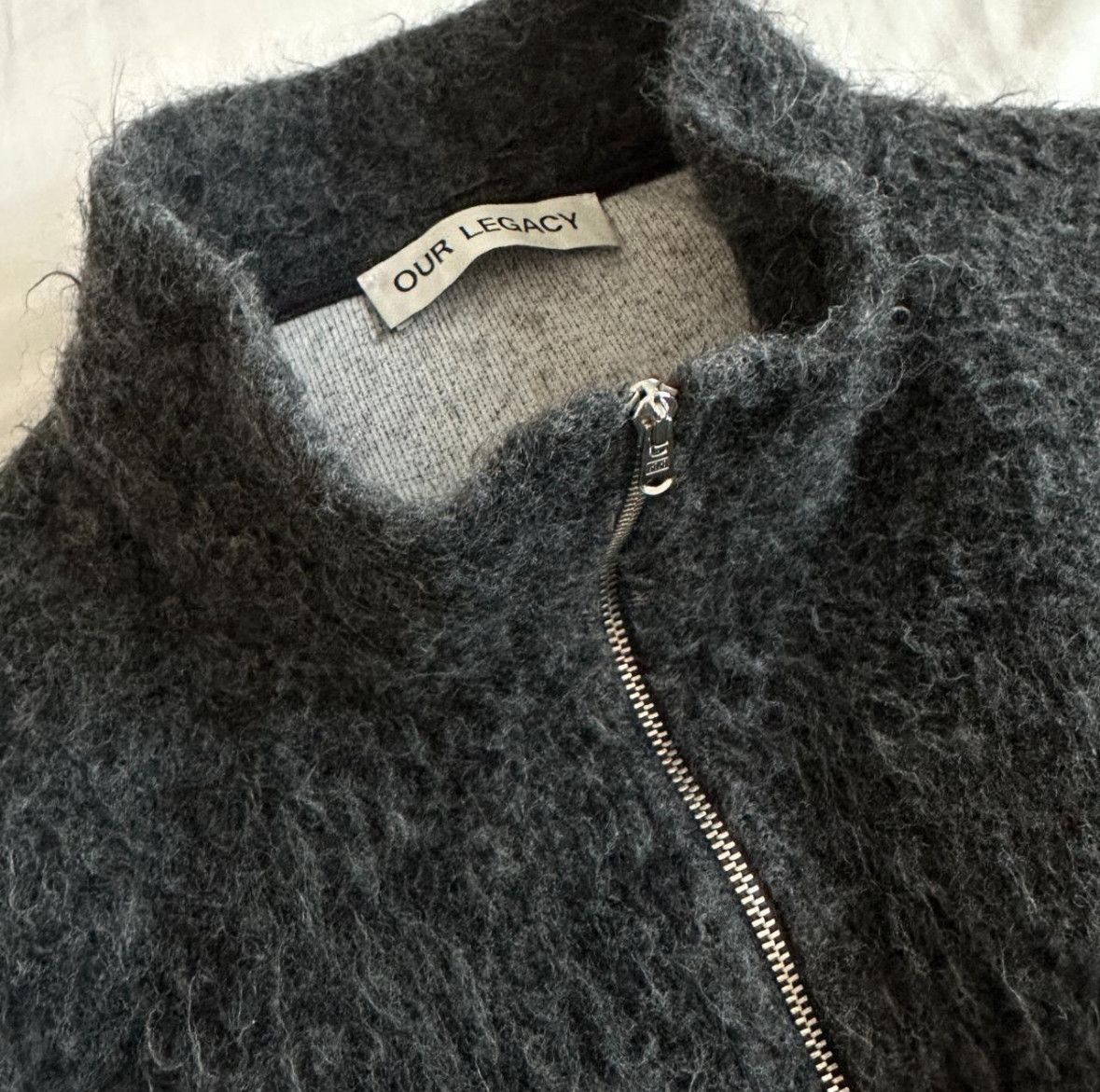 Our Legacy Our Legacy Mohair Full Zip Shrunken Polo SZ 50 / M Size US M / EU 48-50 / 2 - 5 Thumbnail