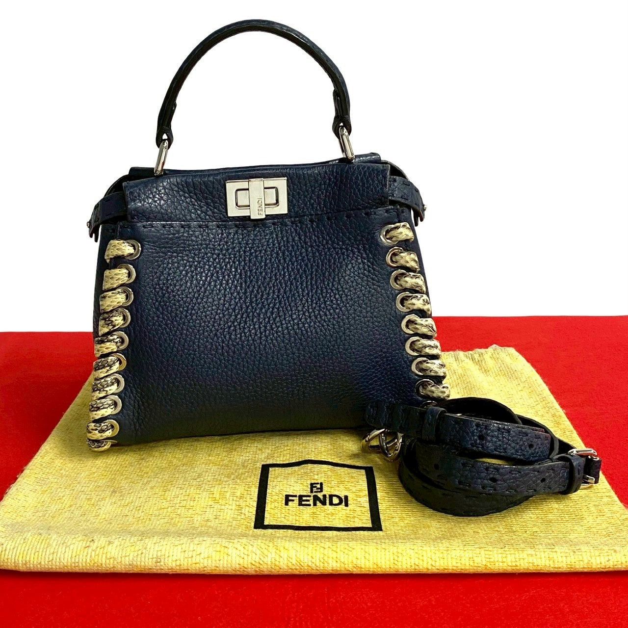 Fendi Fendi Shoulder Bag Blue Leather - Exotic Size ONE SIZE - 1 Thumbnail