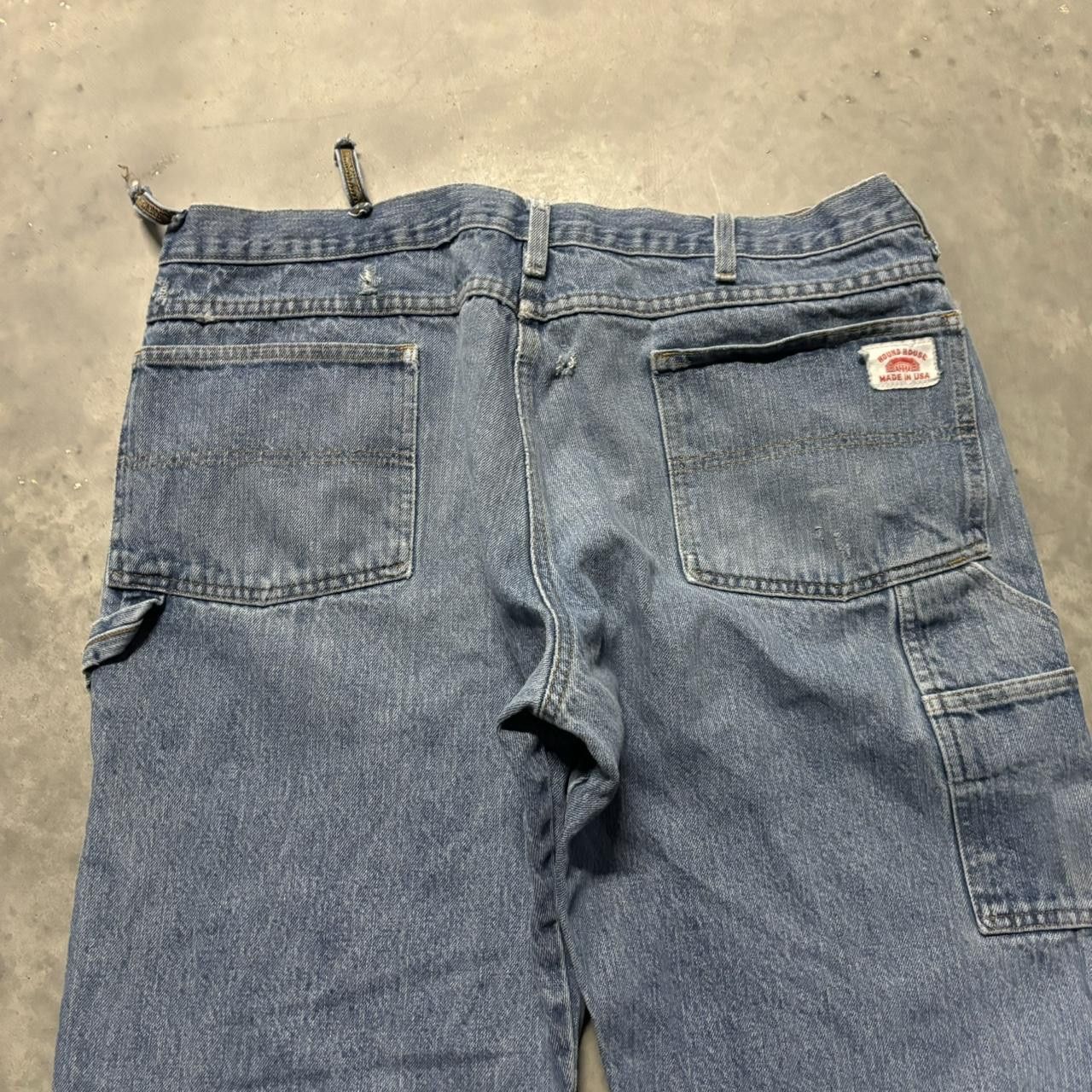 Japanese Brand × Vintage Crazy Vintage Y2K/2000s Baggy Light Wash Distressed Skater Carpenter Denim Jeans! Size US 38 / EU 54 - 7 Thumbnail