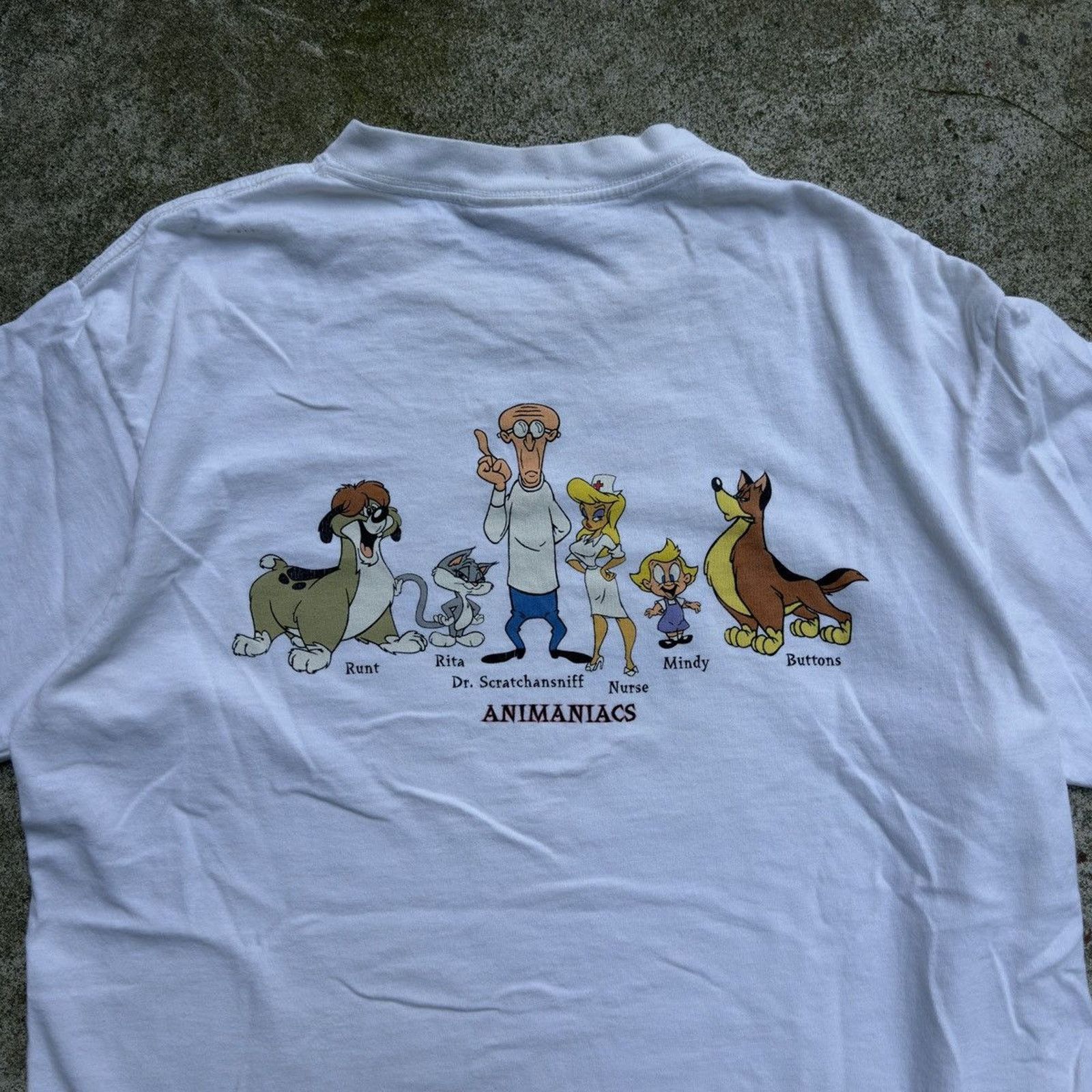 Vintage Vintage 90s Animaniacs Single Stitch Character Tee Size US L / EU 52-54 / 3 - 4 Thumbnail