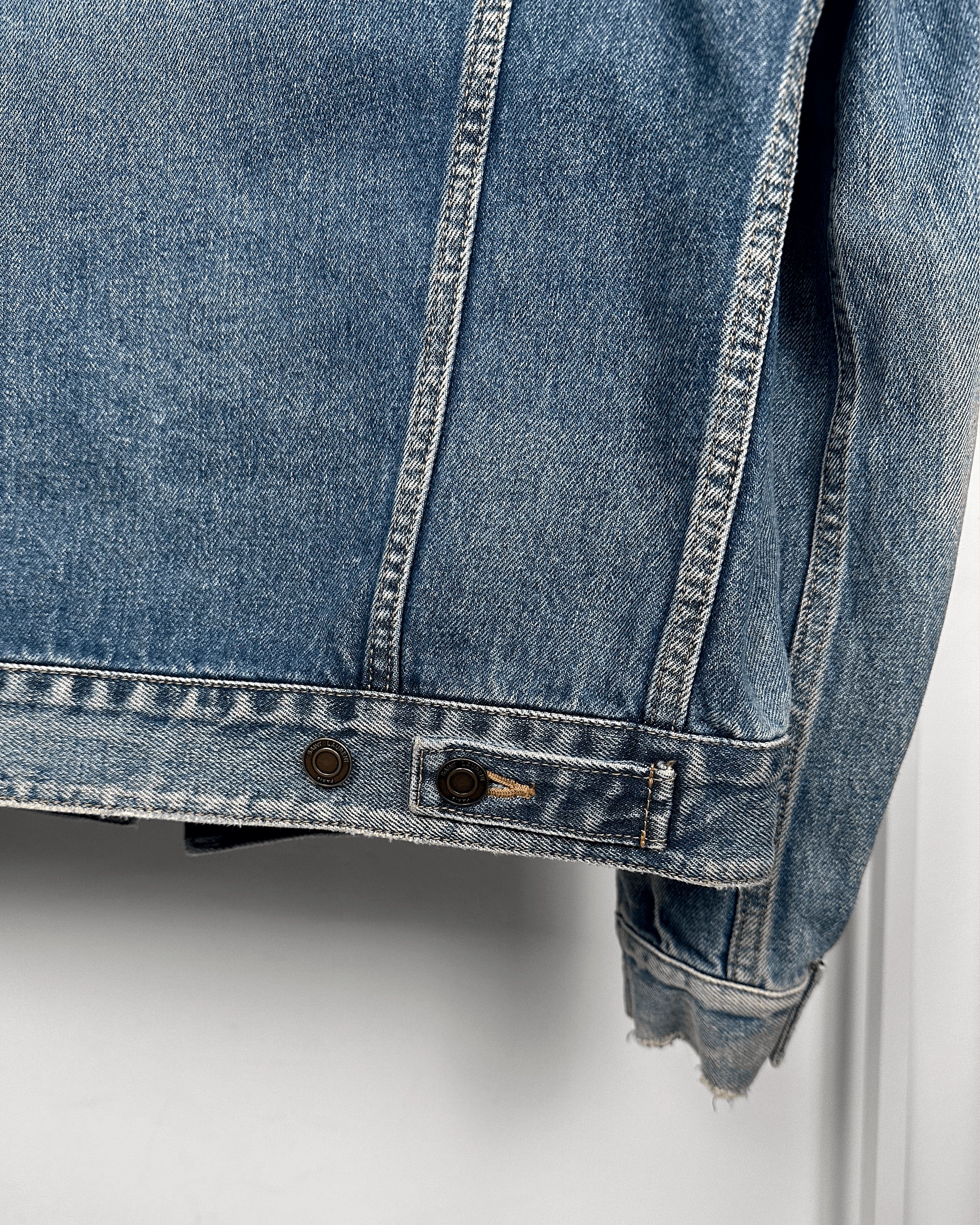 Saint Laurent Paris Saint Laurent Palm Lifetime Patch Denim Jacket Size US XL / EU 56 / 4 - 8 Thumbnail