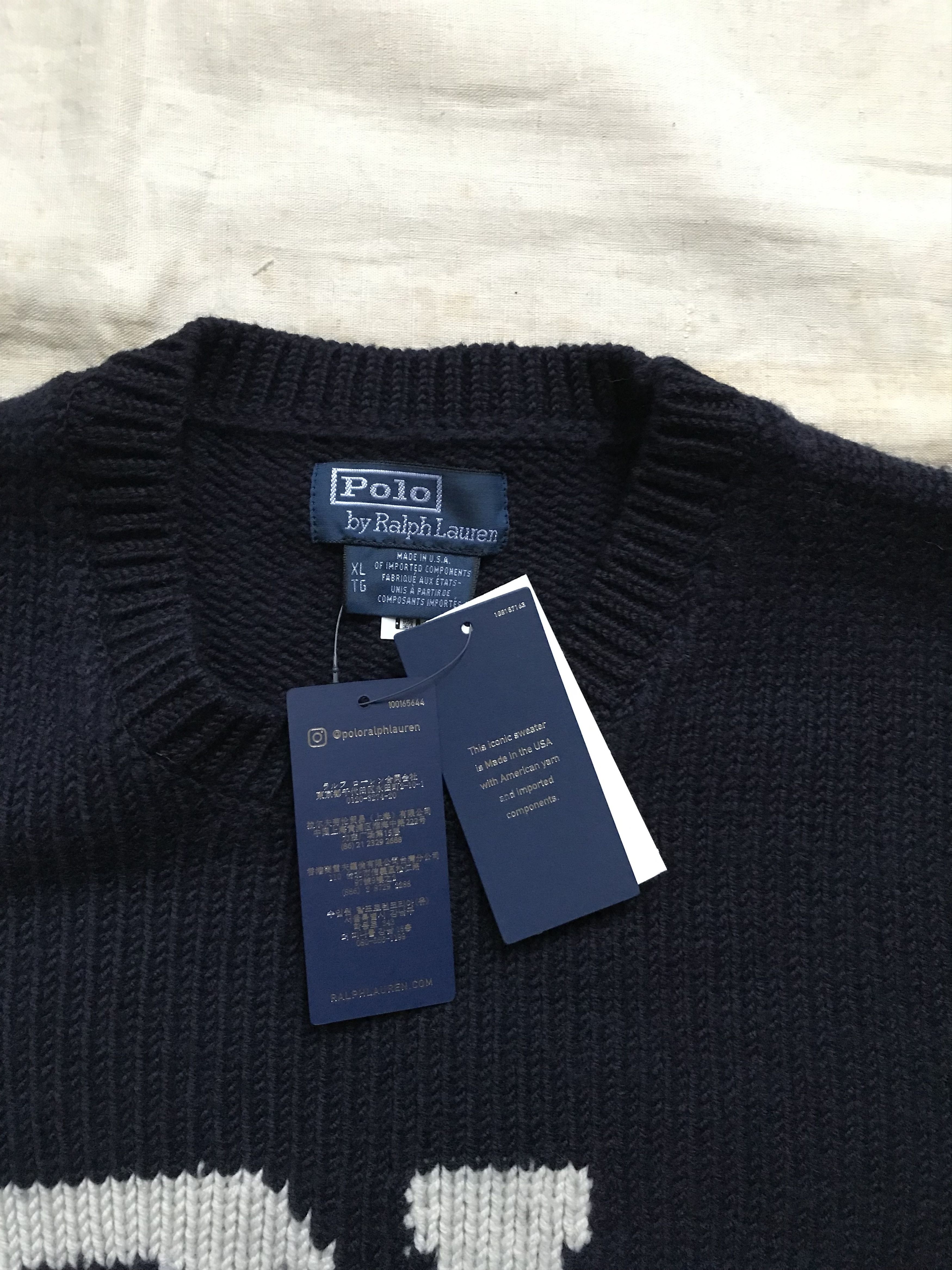 Polo Ralph Lauren × Ralph Lauren Polo Ralph Lauren RL Intarsia Wool Knit Sweater Size US XL / EU 56 / 4 - 6 Thumbnail
