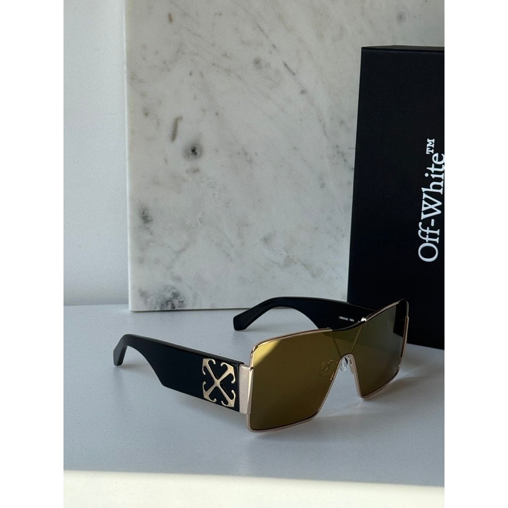 Off-White NEW Off White Aspen Metal Unisex Sunglasses in Gold Mirror Size ONE SIZE - 4 Thumbnail