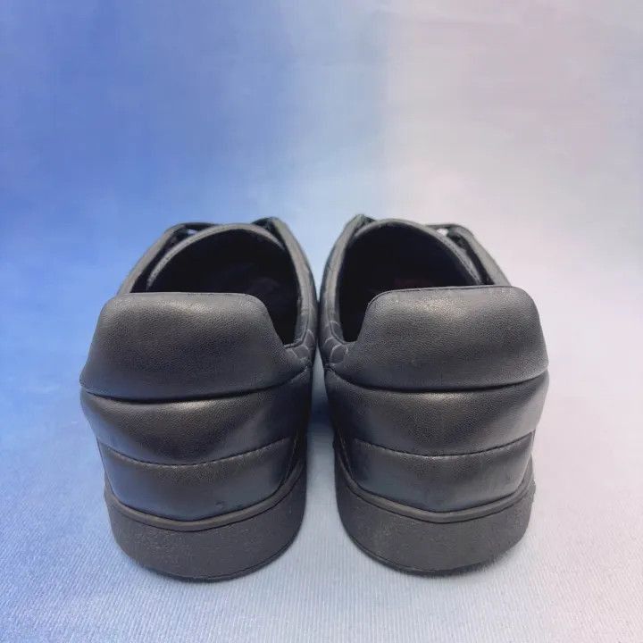 Louis Vuitton Louis Vuitton Black Leather Low-Top Sneakers -2508 Size US 9 / EU 42 - 2 Thumbnail