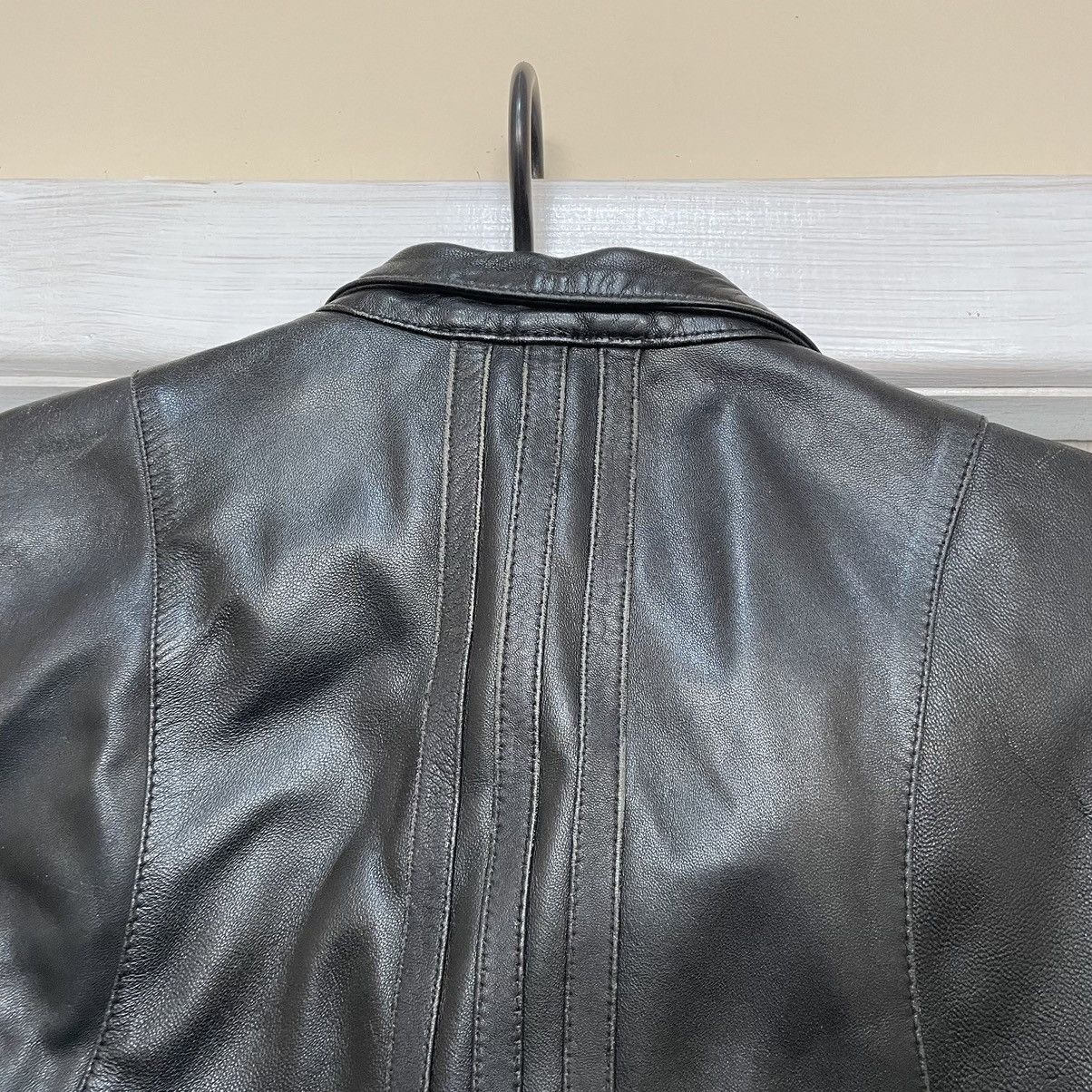 Adidas × Vintage RARE 90s Black adidas LEATHER VEST jacket bomber equipment Size US L / EU 52-54 / 3 - 8 Thumbnail