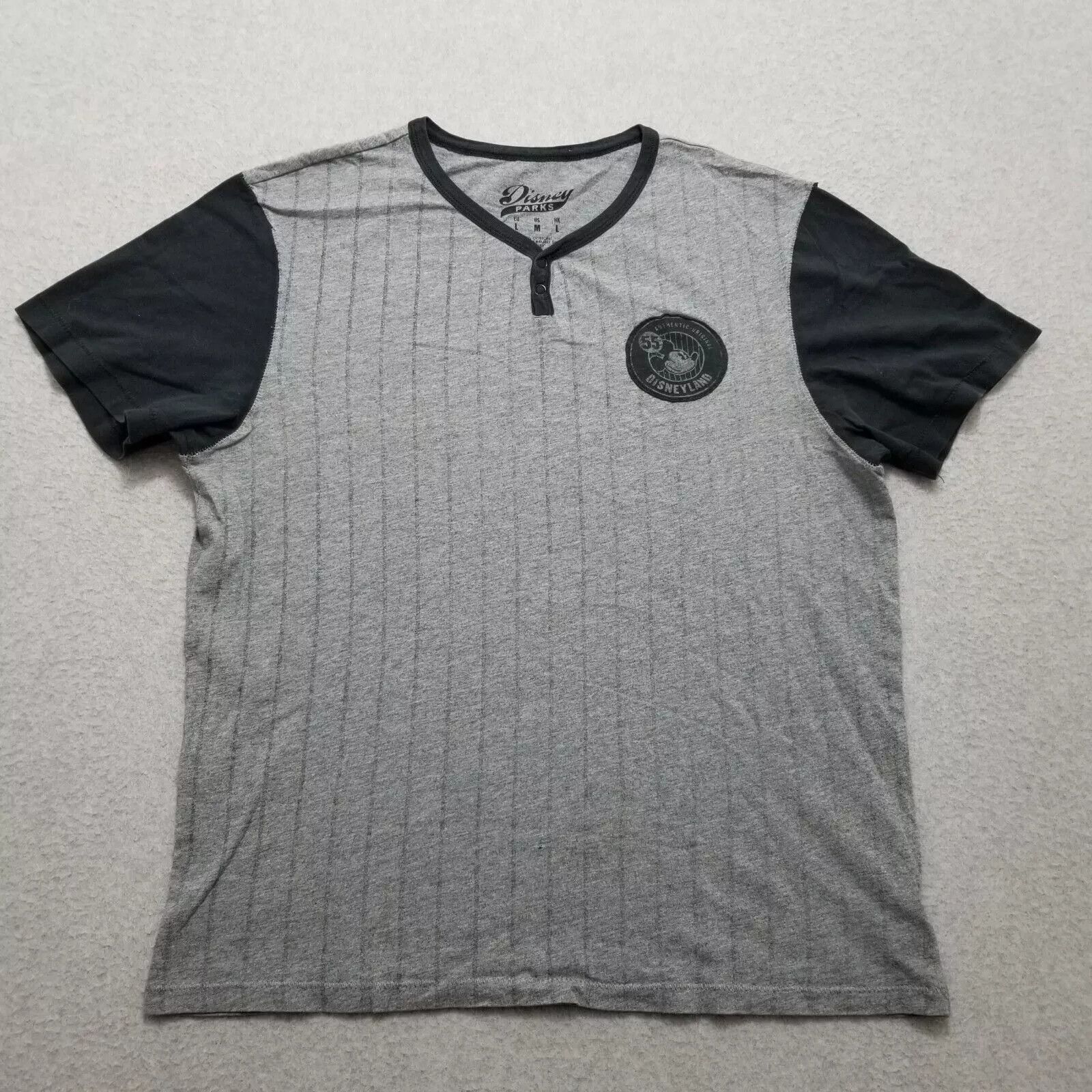 Disney Disney Parks Shirt Men Large Striped Henley Cookie Patch Size US L / EU 52-54 / 3 - 1 Thumbnail
