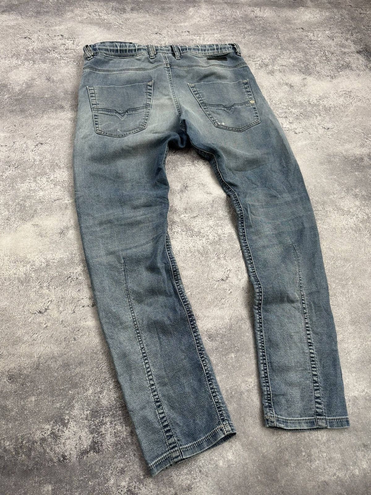 Diesel Vintage Y2K Diesel Distressed Blue Faded Krooley Joggjeans Size US 28 / EU 44 - 14 Thumbnail