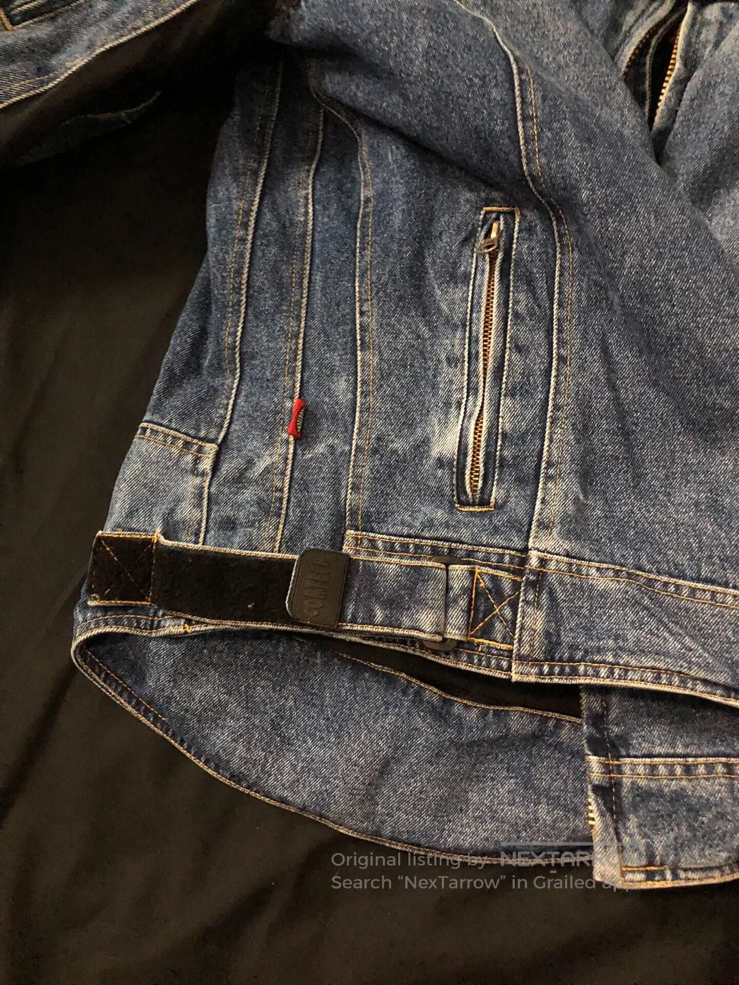 Vintage vintage motorcycle denim jacket from 90s. Size US M / EU 48-50 / 2 - 4 Thumbnail