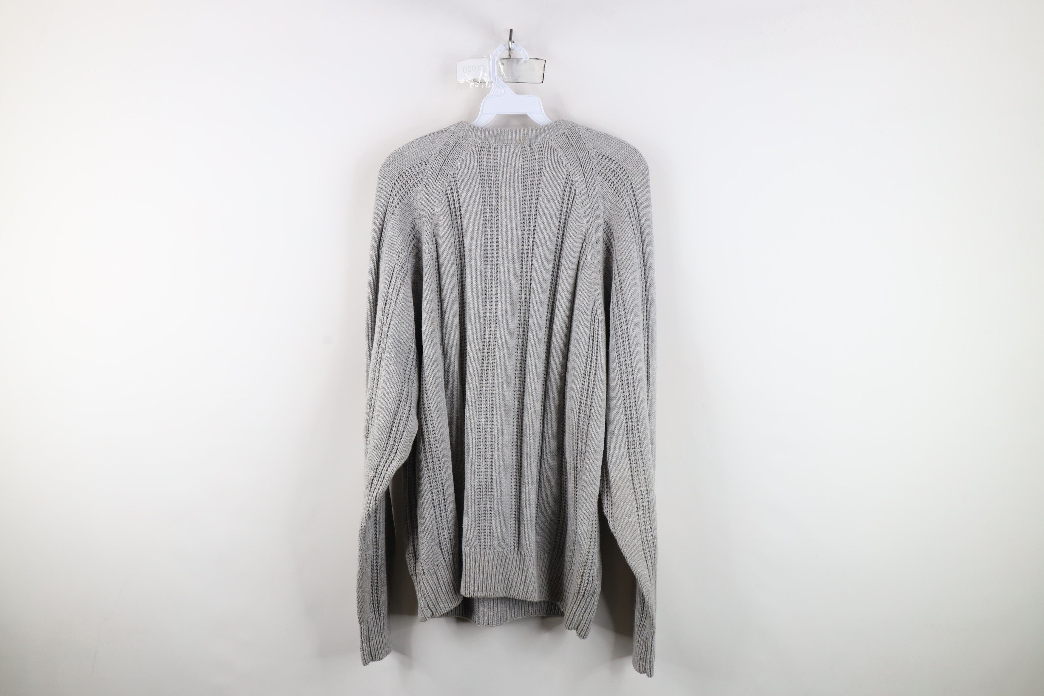 Vintage Vintage 90s Streetwear Blank Cotton Ribbed Knit Sweater Size US M / EU 48-50 / 2 - 13 Thumbnail