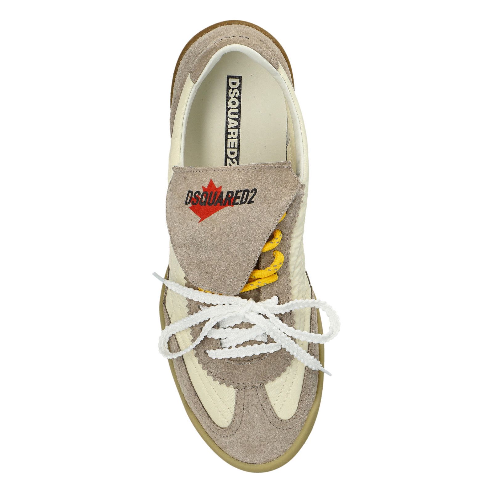 Dsquared2 DSQUARED2 Soccer Beige Leather Sneakers New And Authentic (M Size US 9.5 / EU 42-43 - 4 Thumbnail