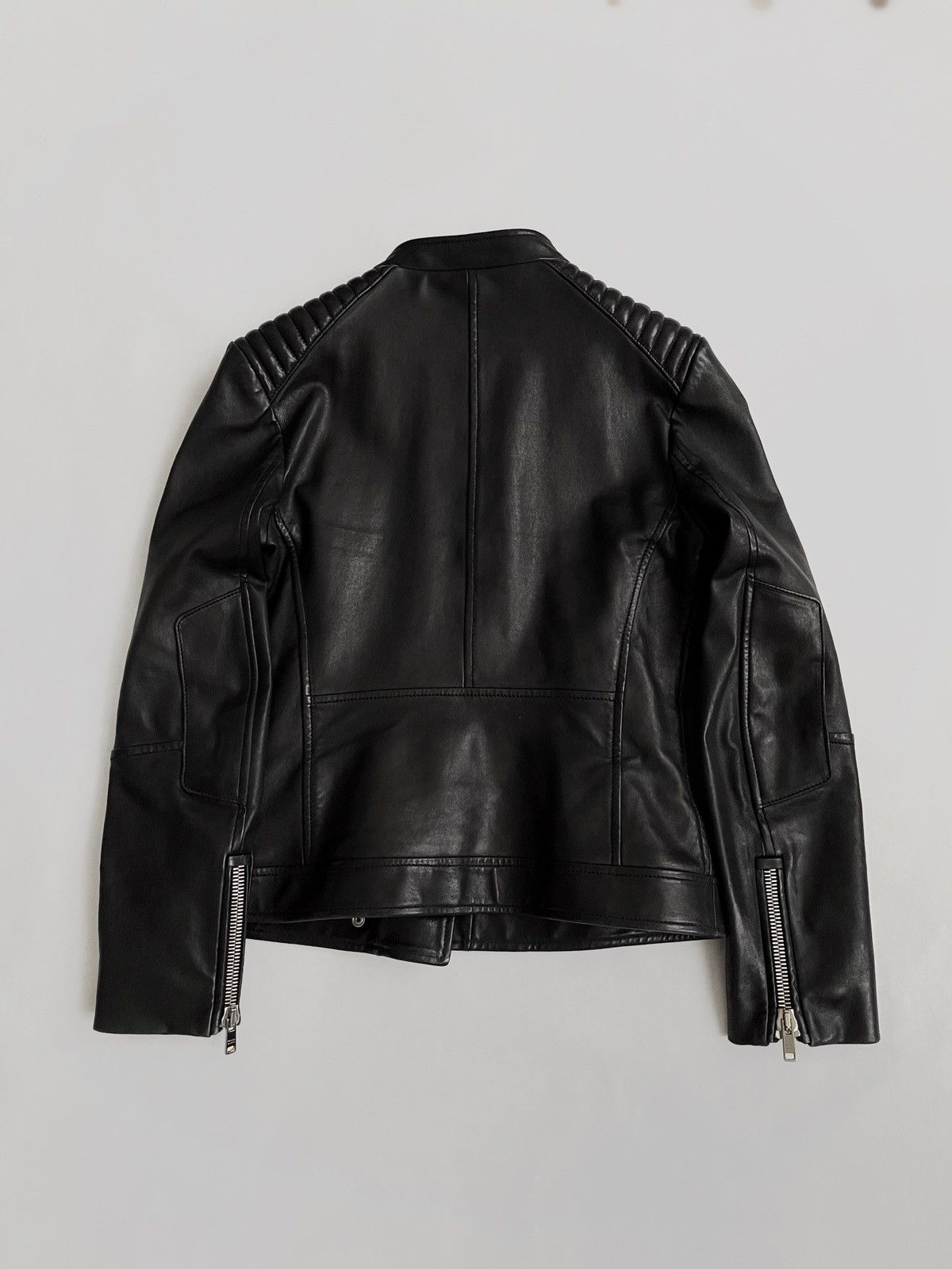 Prada Prada Biker leather zip jacket Size L / US 10 / IT 46 - 3 Thumbnail
