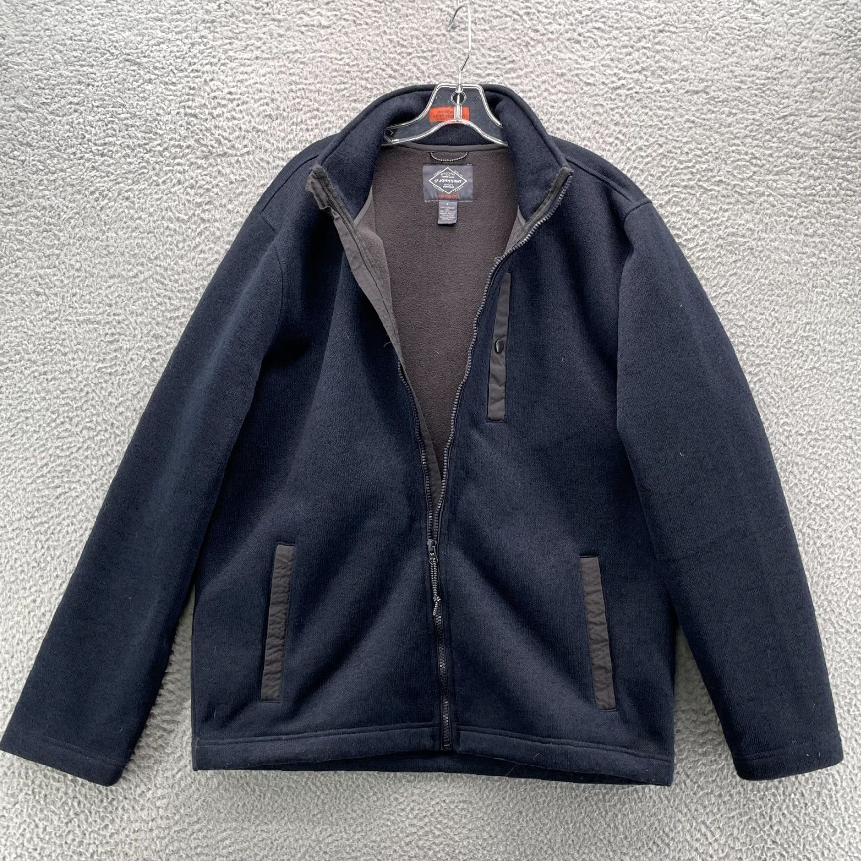 Vintage St. Johns Bay Windproof Fleece Jacket Men Large Water Resist Performance Outdoor Jacket - Blue - Windproof Water Resistant - 90s Outdoor Style Mens Size US L / EU 52-54 / 3 - 2 Thumbnail