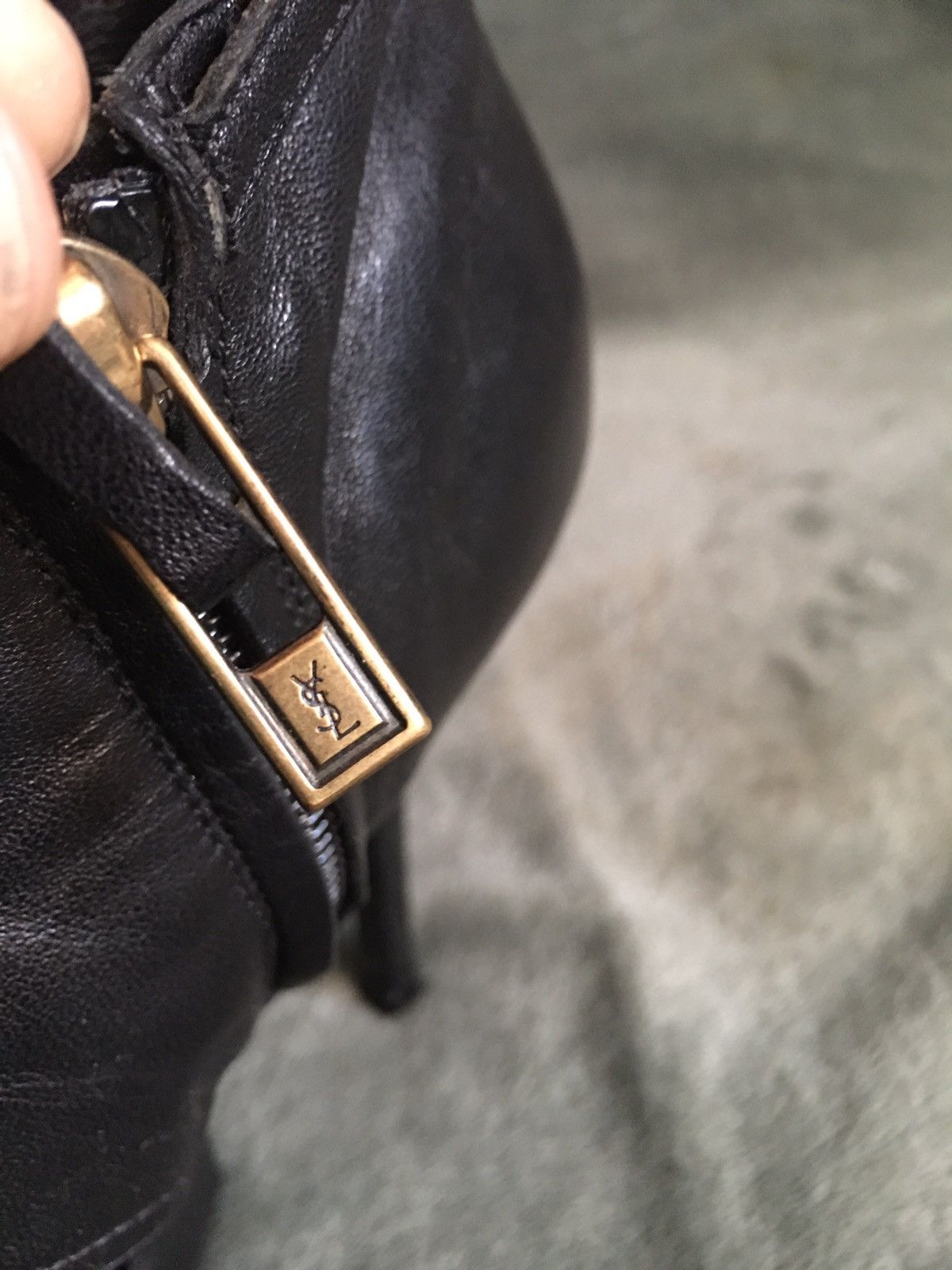 Yves Saint Laurent Yves Saint Laurent Black Leather Heels Platform Booties 39.5 Size US 9.5 / IT 39.5 - 10 Thumbnail