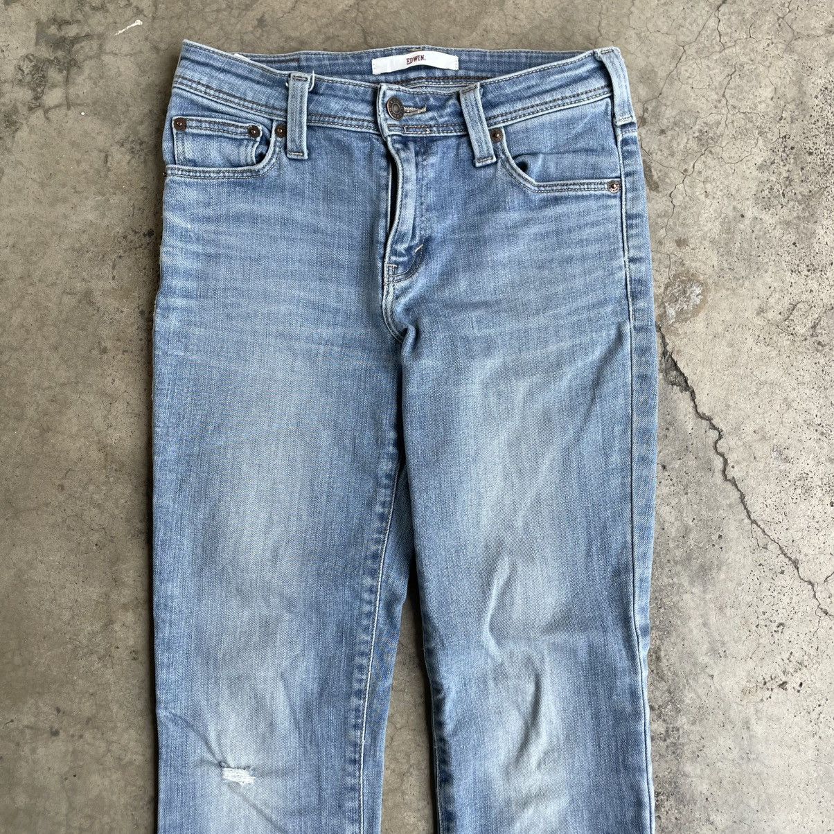 Edwin 🔥Vintage Edwin Stoned Washed Ripped Women Denim Jeans Size 28" / US 6 / IT 42 - 2 Thumbnail