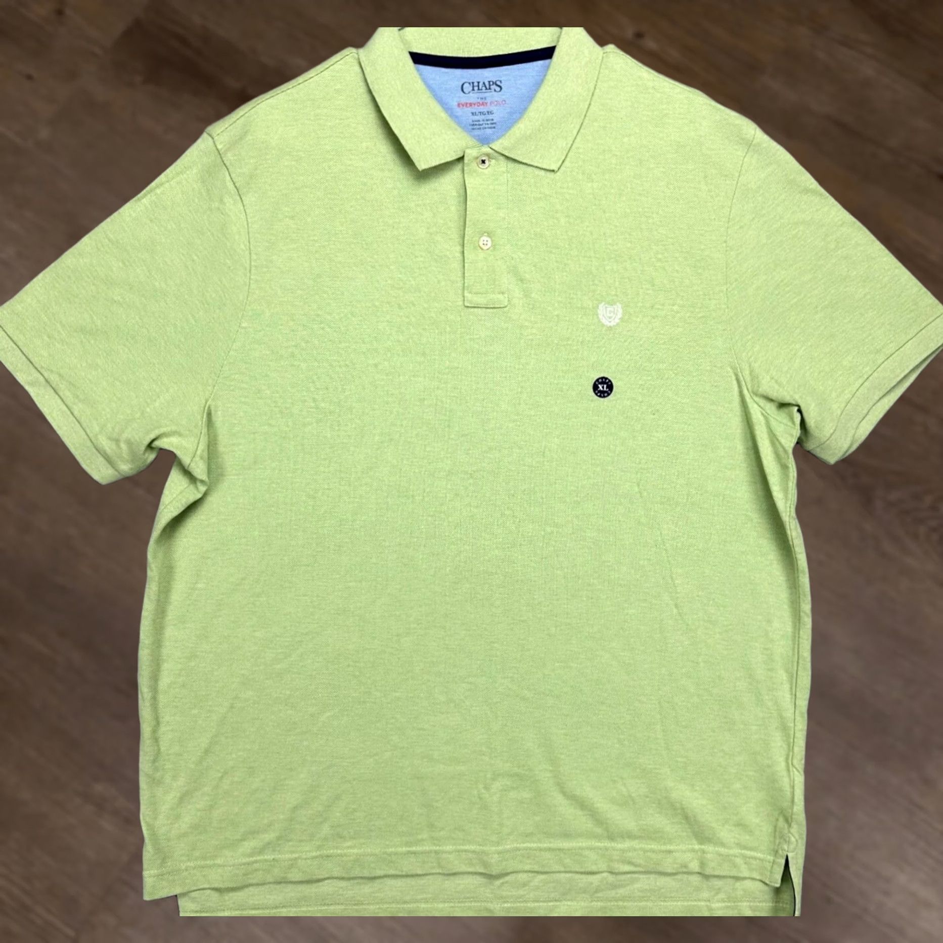 Chaps Chaps Shirt Adult XL Lime Green The Everyday Polo Short Sleeve Rugby Mens NEW Size US XL / EU 56 / 4 - 1 Thumbnail