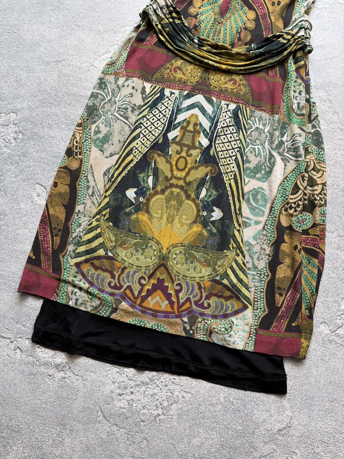 Etro Rare Etro Vintage Monogram Print Silk Dress Black Sz 44 Size M / US 6-8 / IT 42-44 - 10 Thumbnail