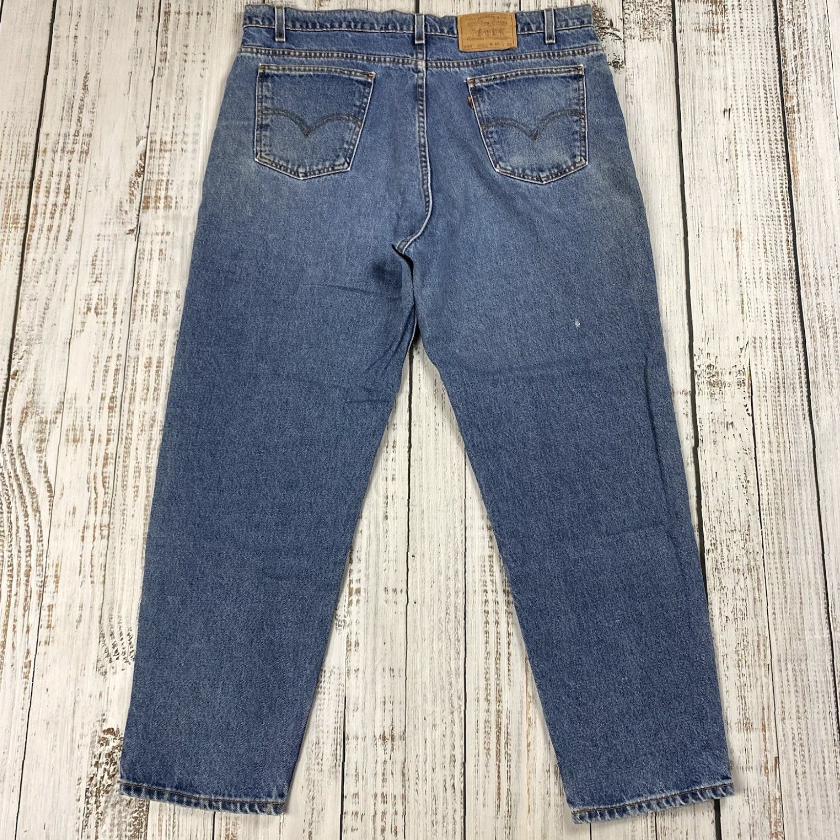 Levi's VINTAGE Levi's 550 Jeans Men 40x30 Relaxed Fit Tapered Leg Blue 90s Denim Distressed Size US 40 / EU 56 - 6 Thumbnail