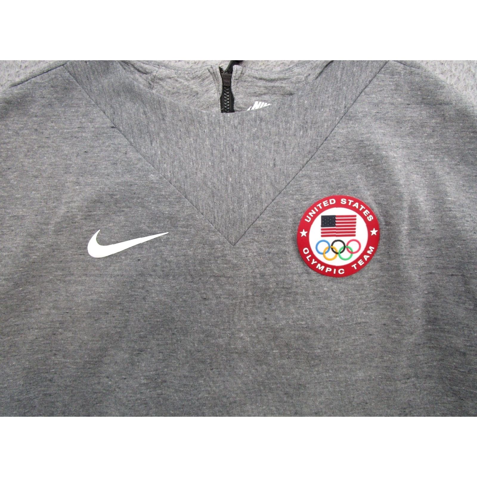 Nike Nike Team USA Olympics Sweatshirt Women’s Tech Short Sleeve Gray M Size M / US 6-8 / IT 42-44 - 2 Thumbnail