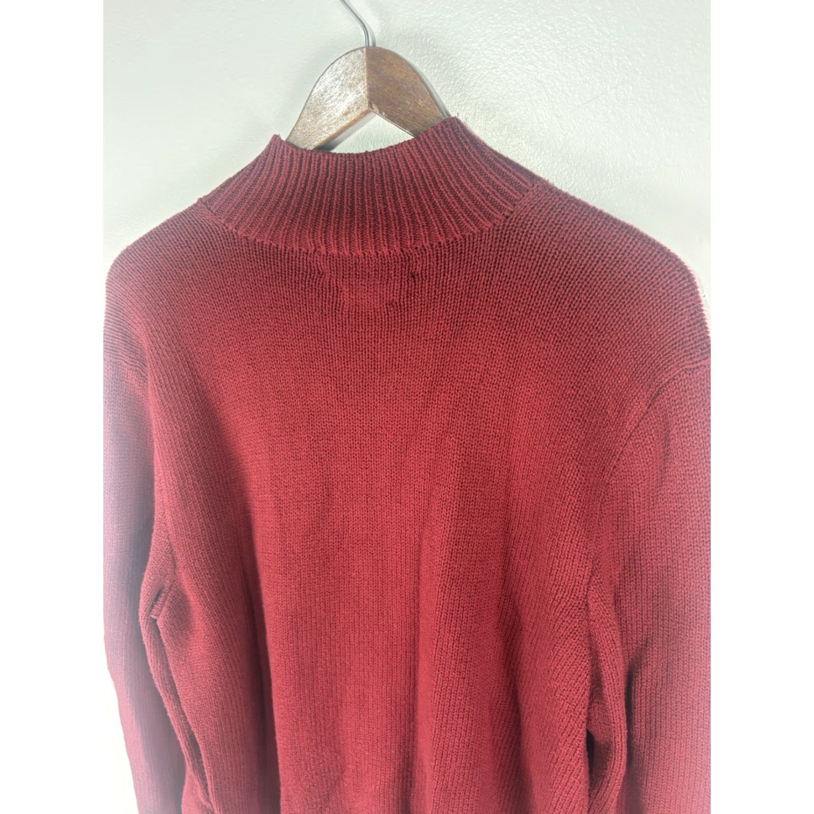 Polo Ralph Lauren VINTAGE Ralph Lauren Polo Sweater Men’s M Red Mock Neck Knit 90s Classic Preppy Fall/Winter Size US M / EU 48-50 / 2 - 6 Thumbnail