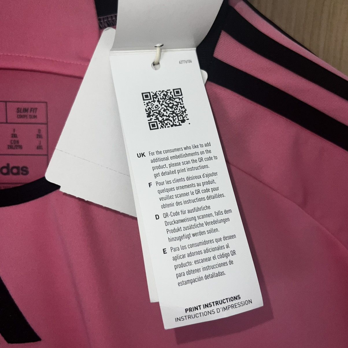 Adidas MEN’S ADIDAS INTER MIAMI CF 2024 2025 LOGO SOCCER JERSEY KIT Size US XXL / EU 58 / 5 - 9 Thumbnail