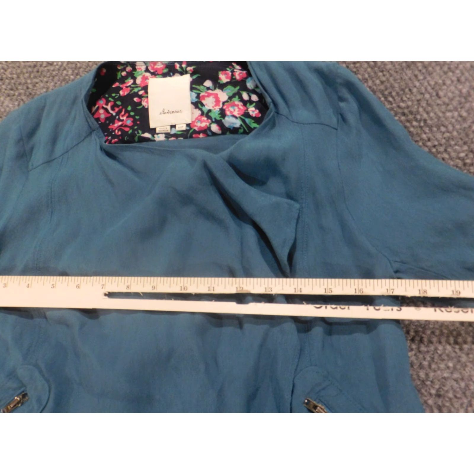 Anthropologie Anthropologie Jacket Blue Womens Petite XS Open Lined Viscose Embroidered Collared Basic Jacket Seasonal Fall Spring Mens? Size XS / US 0-2 / IT 36-38 - 5 Thumbnail