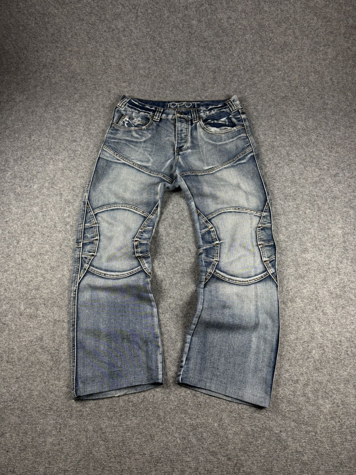 Japanese Brand × Vintage Vintrage japanese brand flared baggy pants jeans Size US 34 / EU 50 - 1 Thumbnail