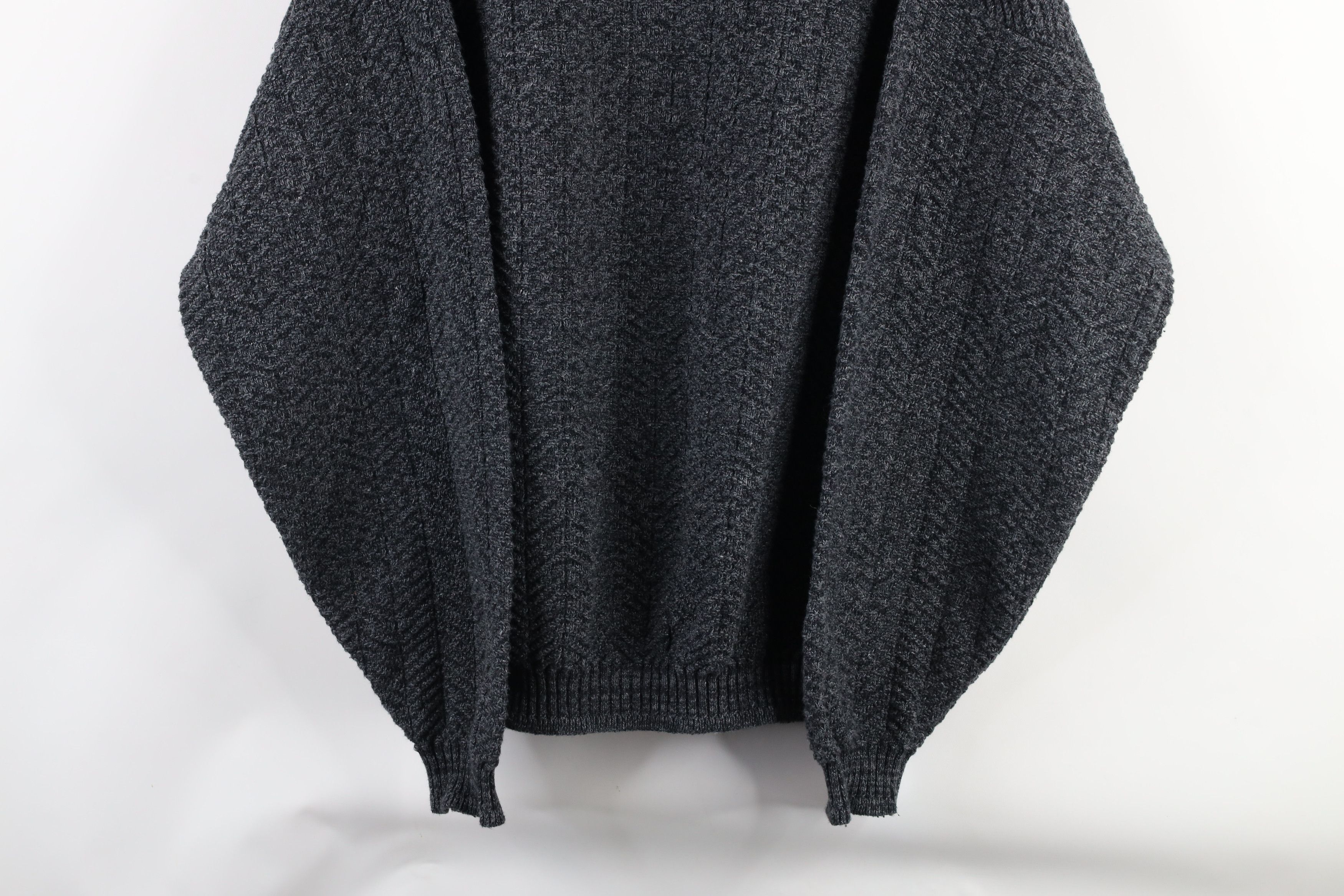 Vintage Vintage 90s Streetwear Hand Framed Knit Sweater Gray Size US L / EU 52-54 / 3 - 3 Thumbnail