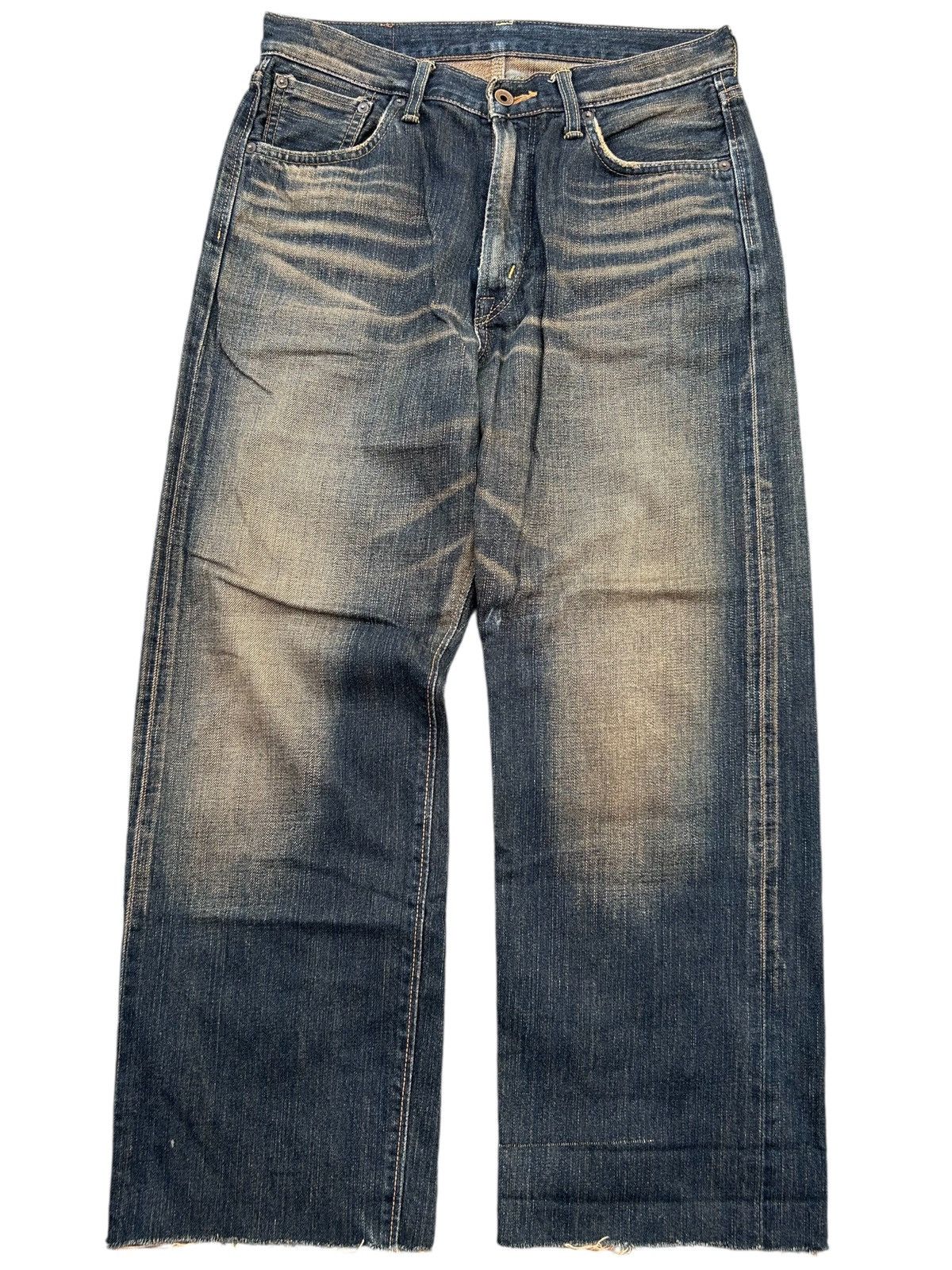 Edwin × Kapital × Vintage Vintage Edwin 505 Selvedge Baggy Rusty Distressed Denim Jean Size US 31 - 1 Thumbnail
