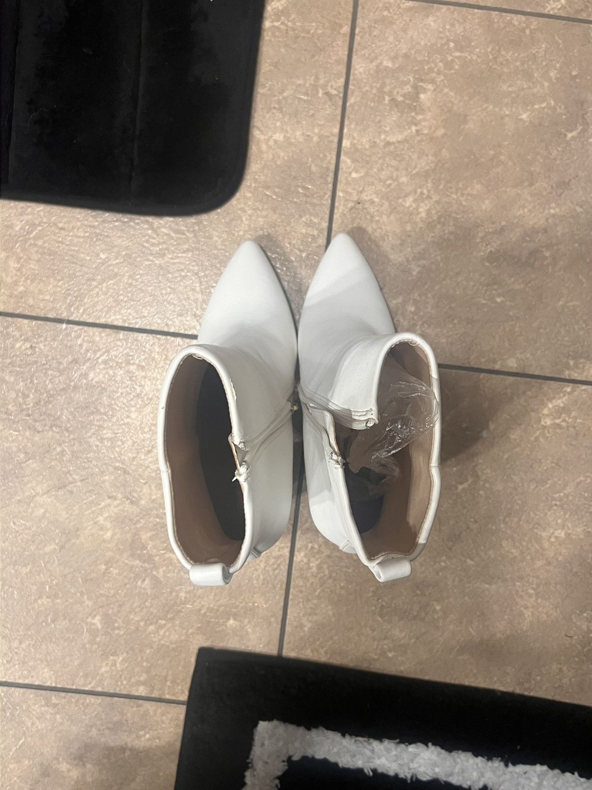 Other White Leather ankle boots with Block heel Size US 4.5 / IT 34.5 - 4 Thumbnail