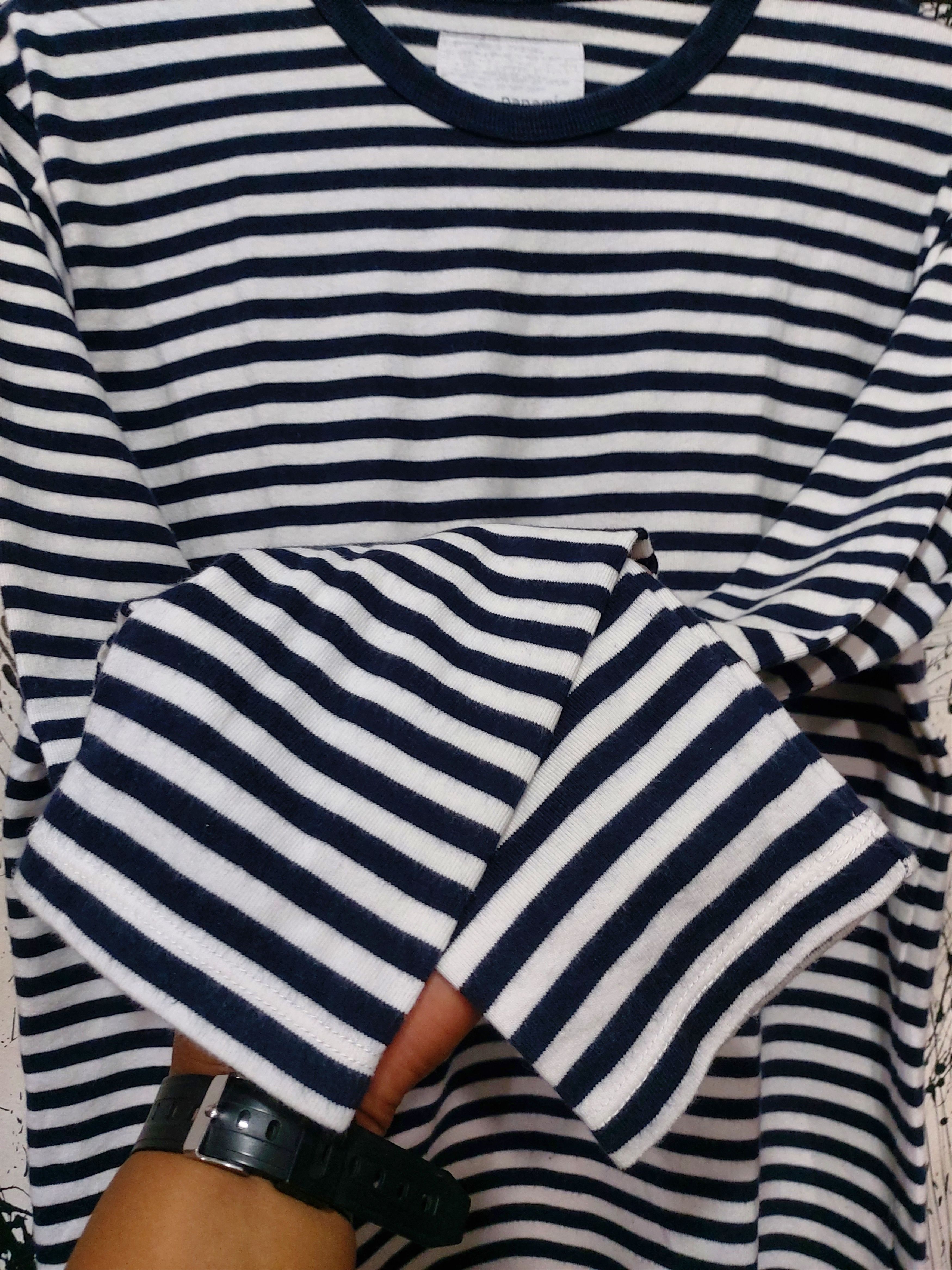 Nanamica NANAMICA BLUE STRIPE LONGSLEVEE Size US S / EU 44-46 / 1 - 3 Thumbnail