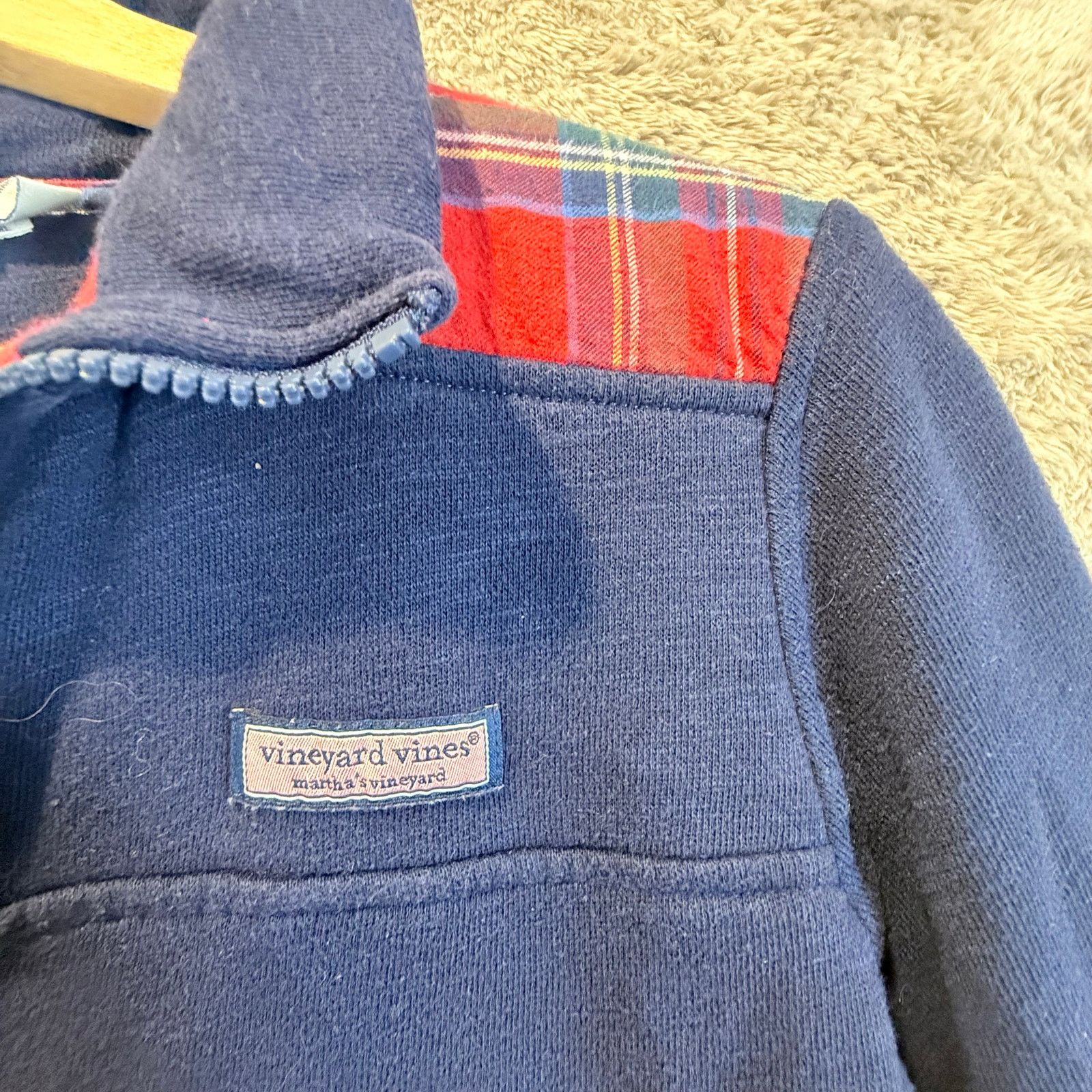 Vineyard Vines Vineyard Vines Jolly Plaid Shep Shirt 1/4 Zip Pullover S Size M / US 6-8 / IT 42-44 - 4 Thumbnail