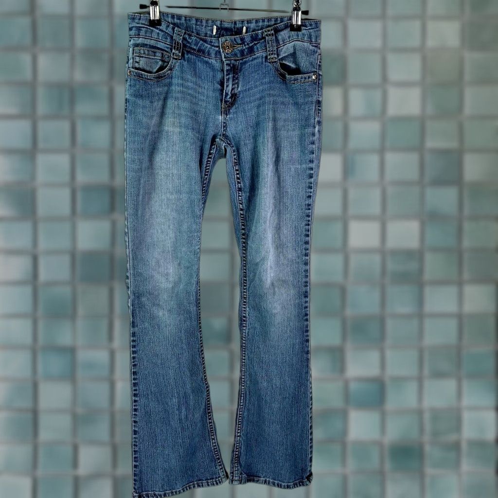 Vintage Nobo Jeans Boots Bootcut Denim Blue 28 Inseam 30 Womens Size 5 Juniors 5-Pocket Regular Size 27" / US 4 / IT 40 - 1 Thumbnail
