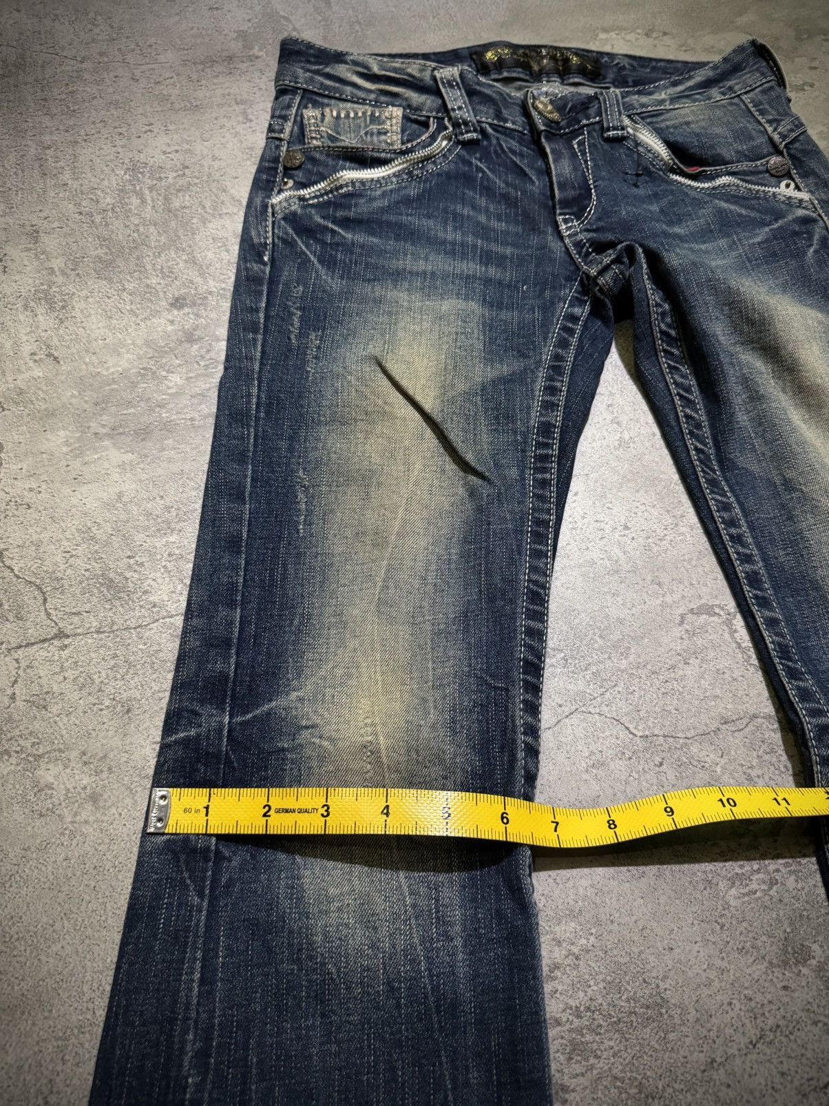 Hysteric Glamour Y2k Red Peppers skull studded ifsixwasnine bootcut jeans Size US 29 - 21 Thumbnail