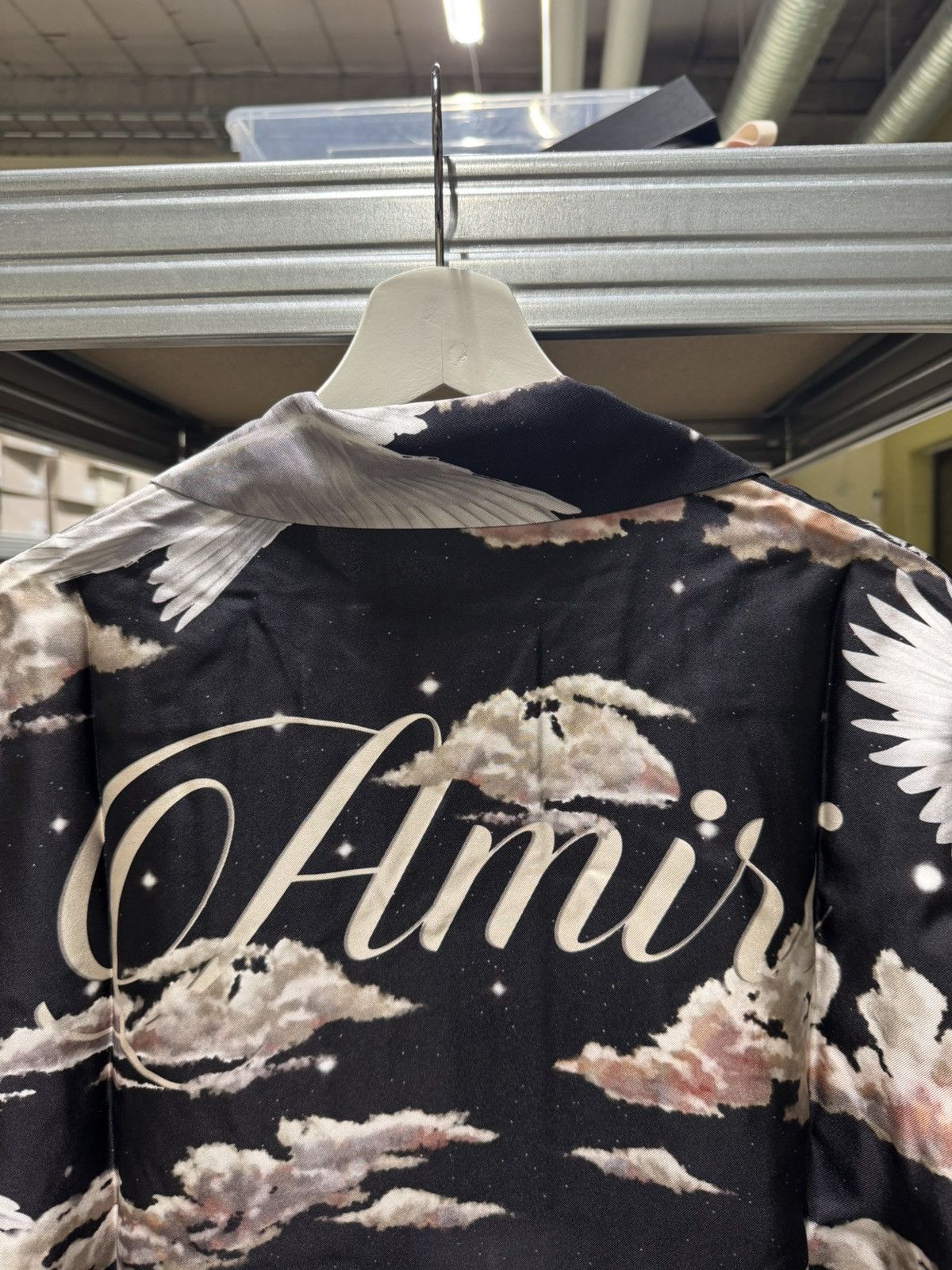 Amiri Amiri Pegasus Bowling Silk Shirt NEW 1100$ Size US XL / EU 56 / 4 - 3 Thumbnail