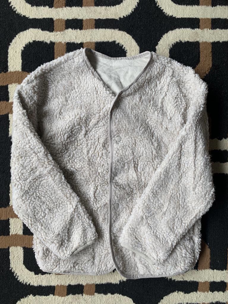 GU × Japanese Brand GU deep piles Fleece button Up Cardigan Size S / US 4 / IT 40 - 4 Thumbnail