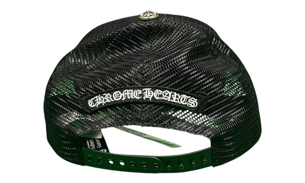 Chrome Hearts Chrome Hearts Pony Hair Cemetery Cross White Patch Black Hat Size ONE SIZE - 4 Thumbnail