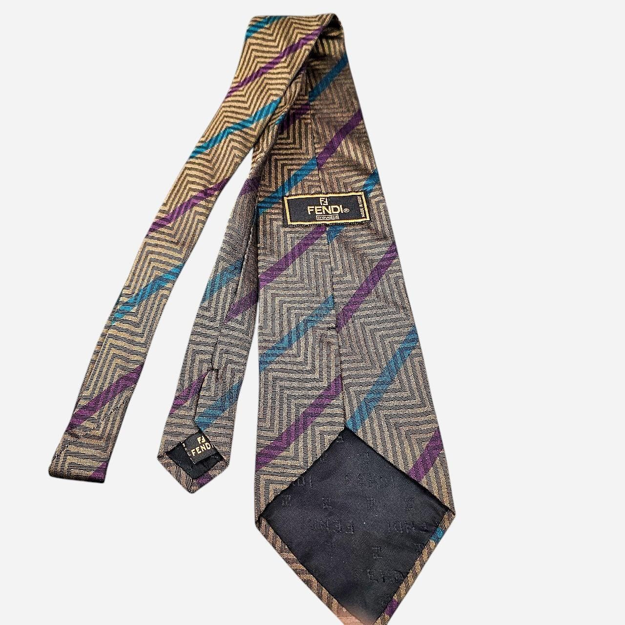 Fendi Fendi Silk Neck Tie Made in Italy Size ONE SIZE - 2 Thumbnail