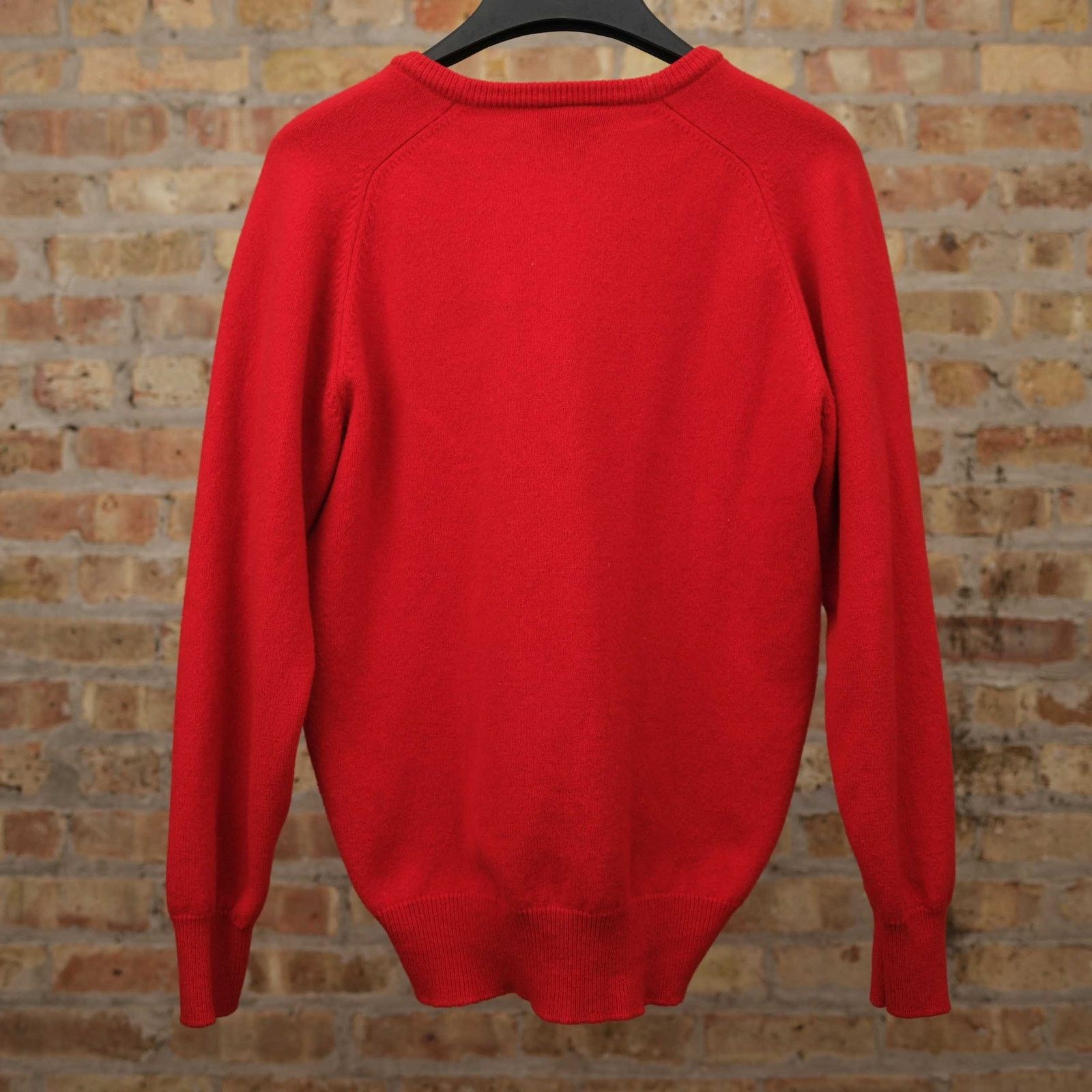 Lands' End VTG Made in England Lands End V Neck Lambswool Red Sweater M Size US M / EU 48-50 / 2 - 2 Thumbnail