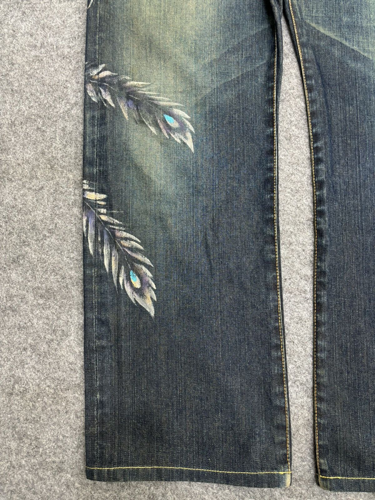 Designer 💥Artisanal💥NaMiNoRiTaTsujin Japanese Designer Denim F554 Size US 37 - 11 Thumbnail
