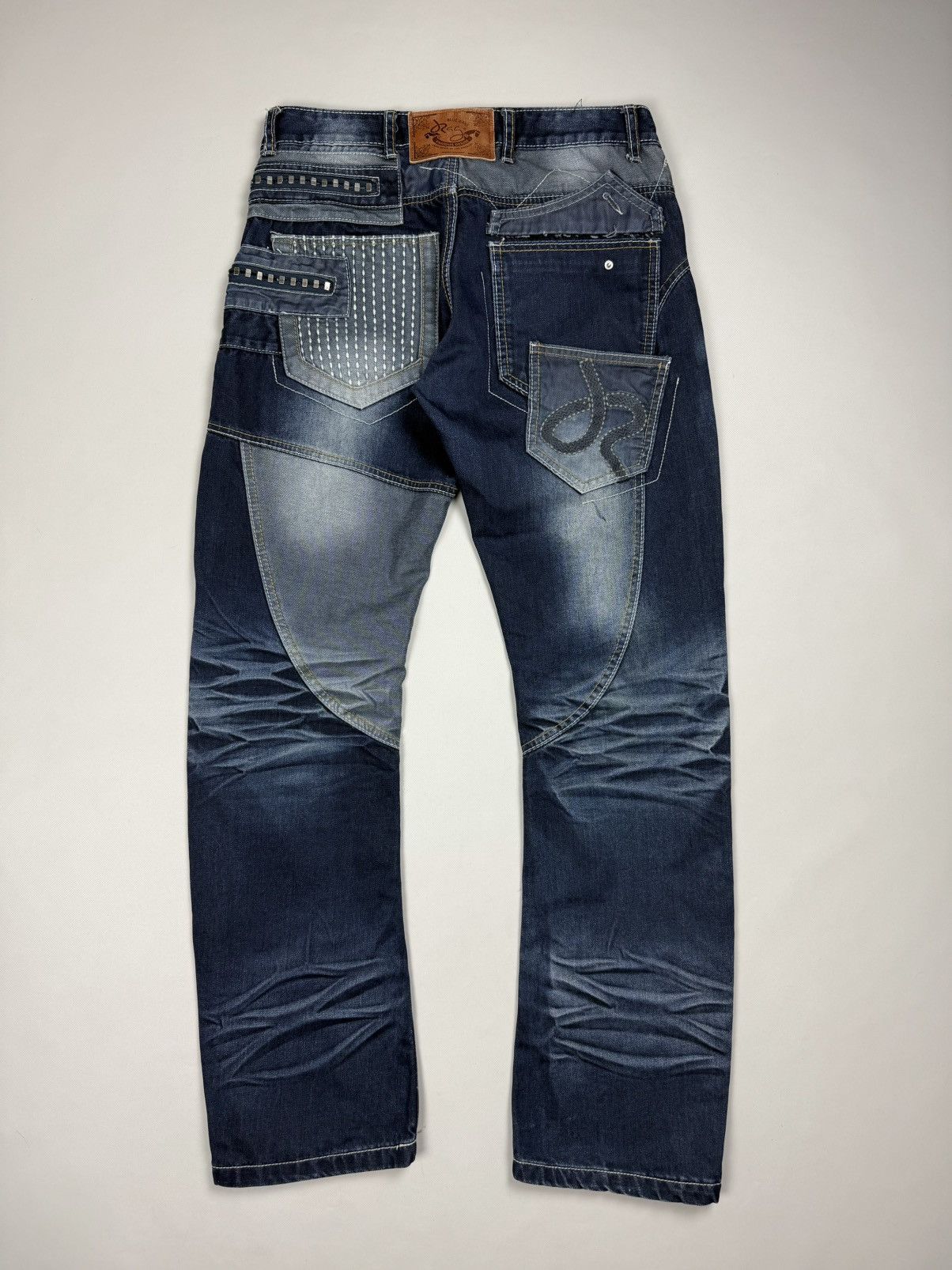 Japanese Brand J-Rag Men’s Japanese Style Multipocket Patchwork Jeans Size US 33 - 16 Thumbnail