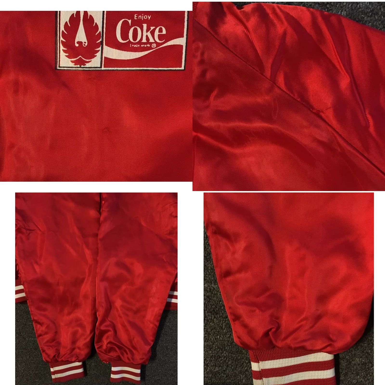 Vintage Vtg 80s Coke Phoenix Faded Promo Satin Jacket - Boxy Fit, 2XL, Blue, Coca Cola, US Made, Bomber, Mens Size US XXL / EU 58 / 5 - 9 Thumbnail