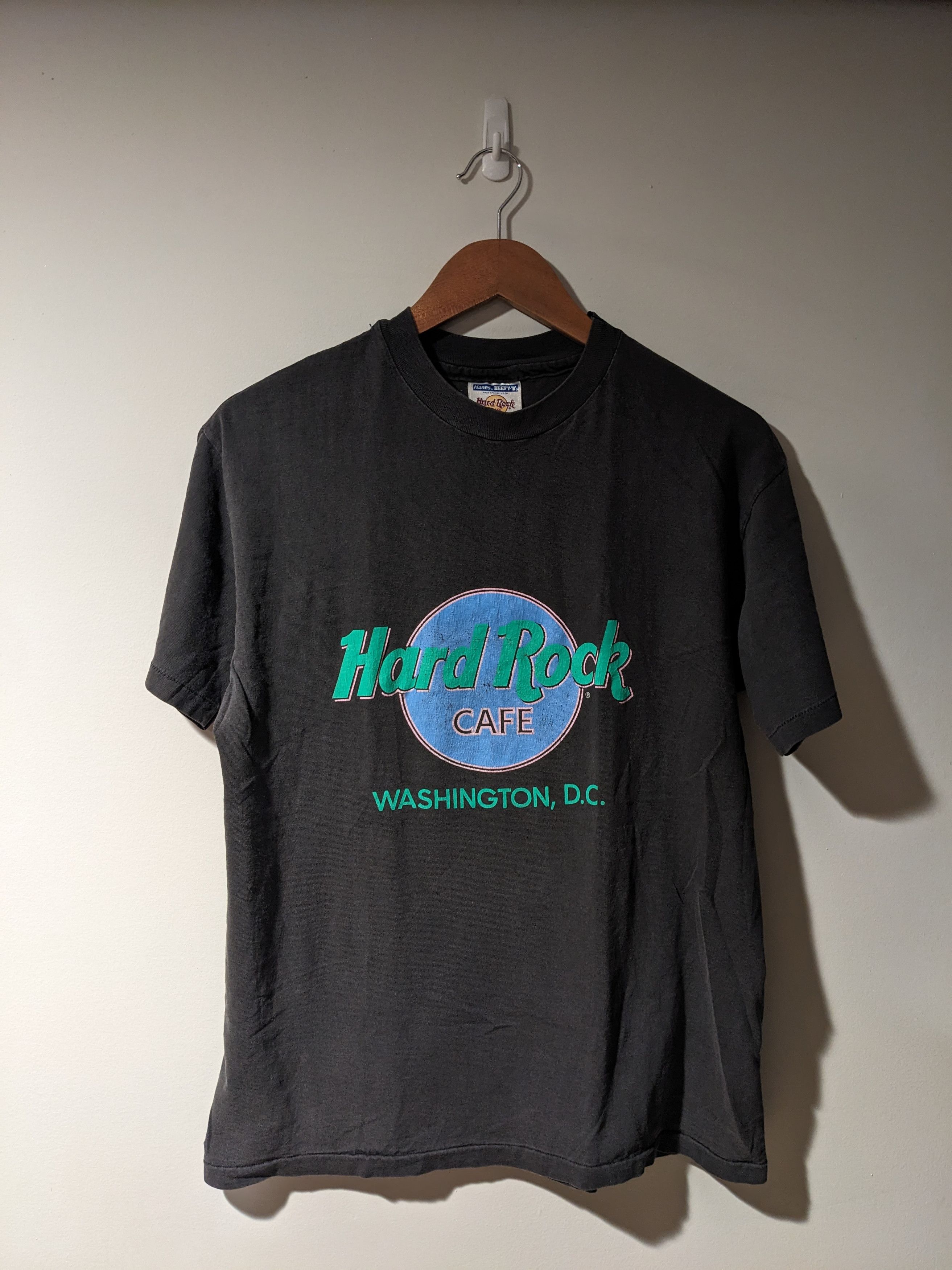Hard Rock Cafe × Vintage Vintage 90s Hard Rock Cafe Washington DC Logo Large T-Shirt Size US L / EU 52-54 / 3 - 1 Thumbnail
