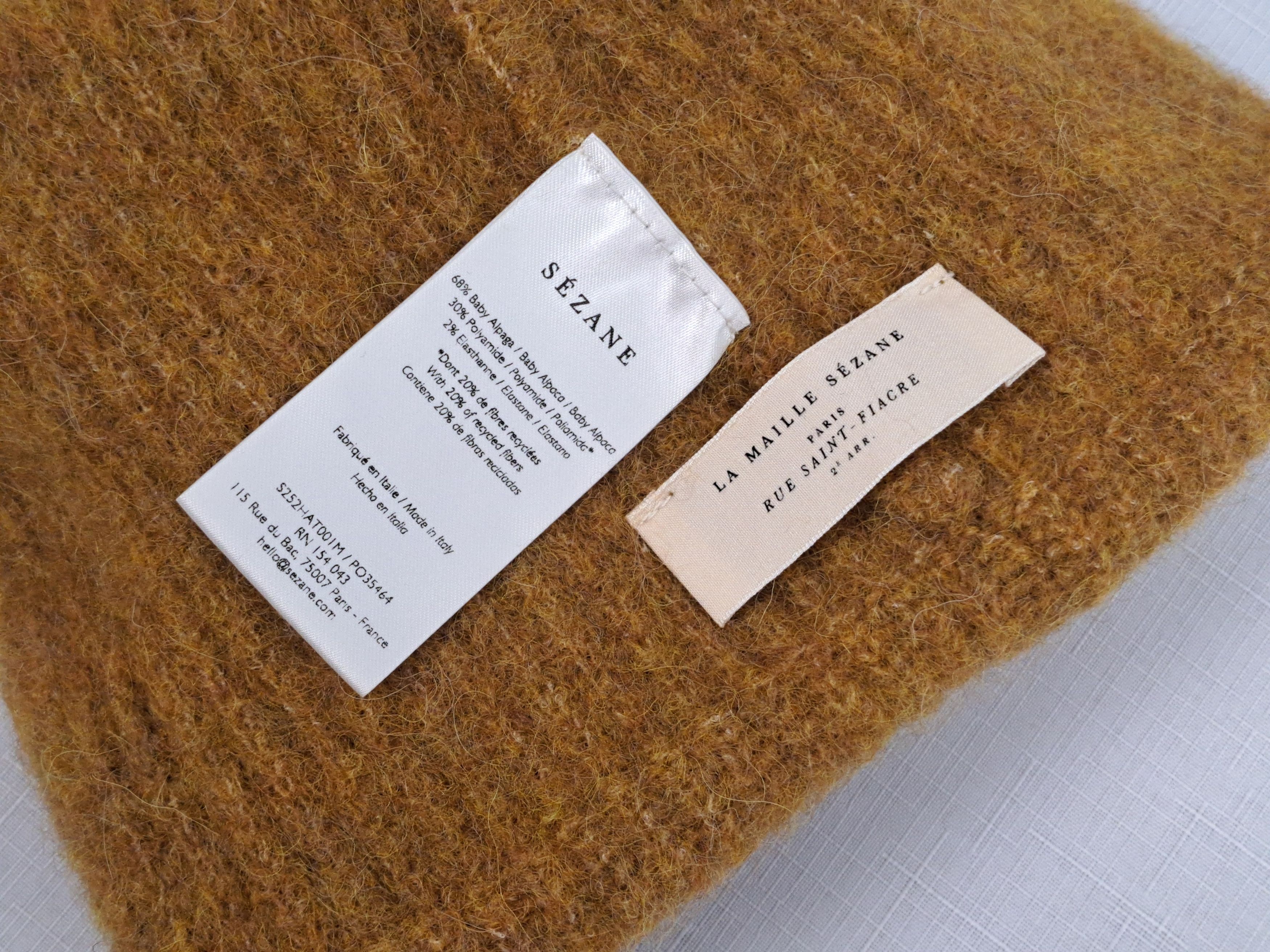 Sezane Sezane Paul baby alpaca beanie hat. Size ONE SIZE - 7 Thumbnail