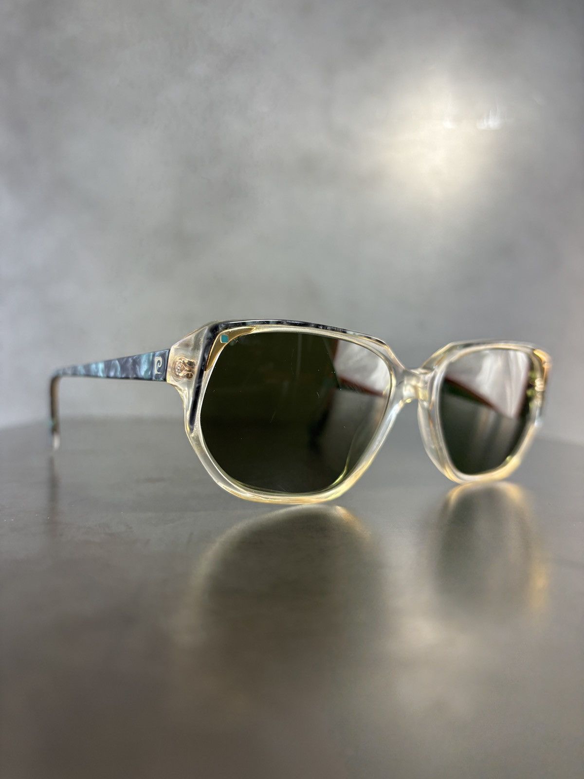 Pierre Cardin × Vintage 1980s Pierre Cardin Sunglasses Marble Wayfarer Angular Geome Size ONE SIZE - 15 Thumbnail